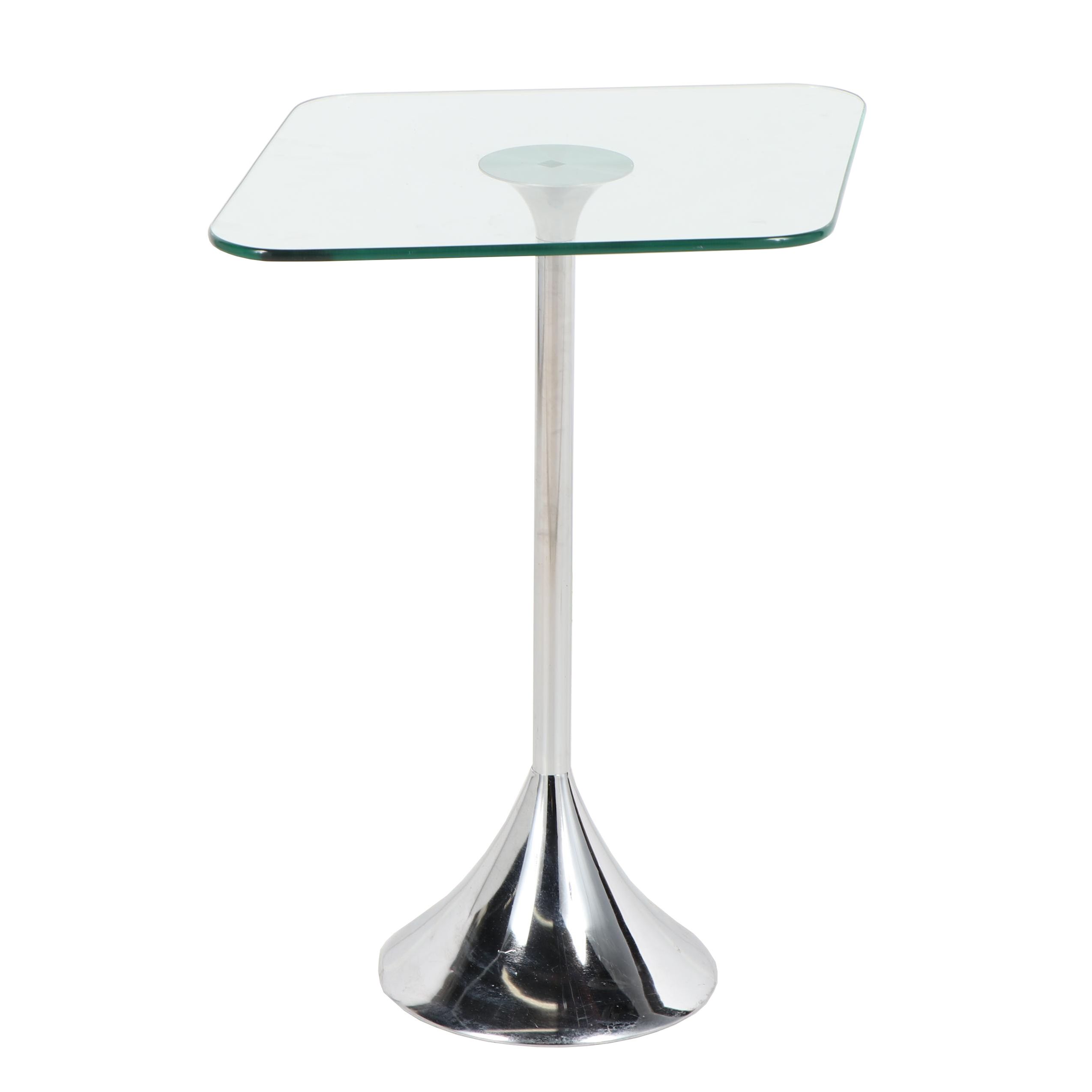 Contemporary Metal and Glass Side Table by David Quan for Umbra