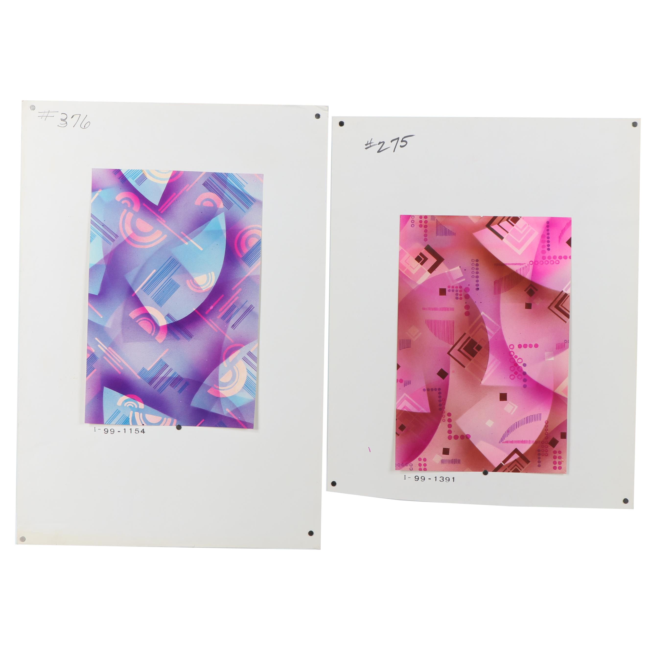 Marubeni Airbrush Painted Textile Pattern Designs