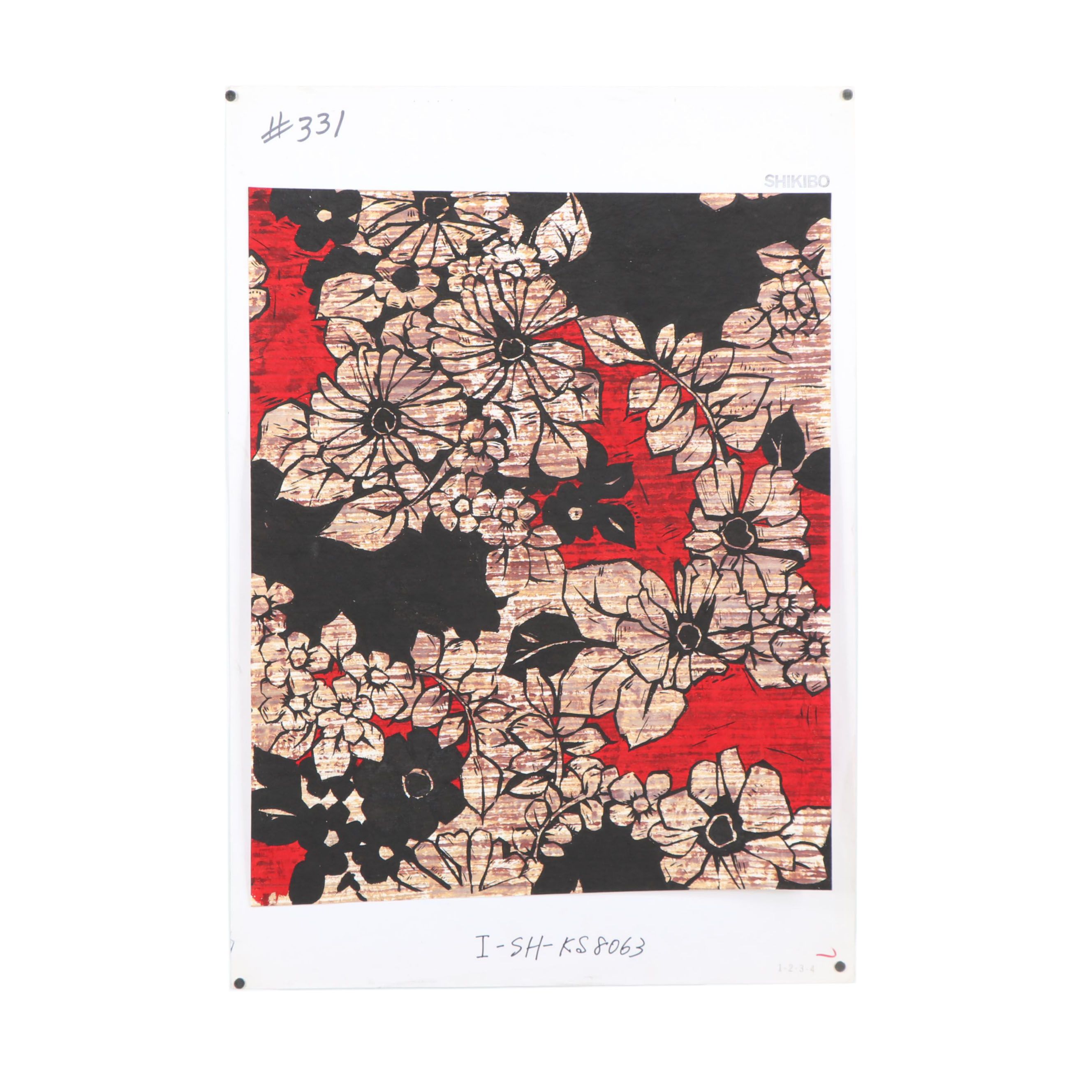 Shikibo Watercolor and Gouache Textile Proof