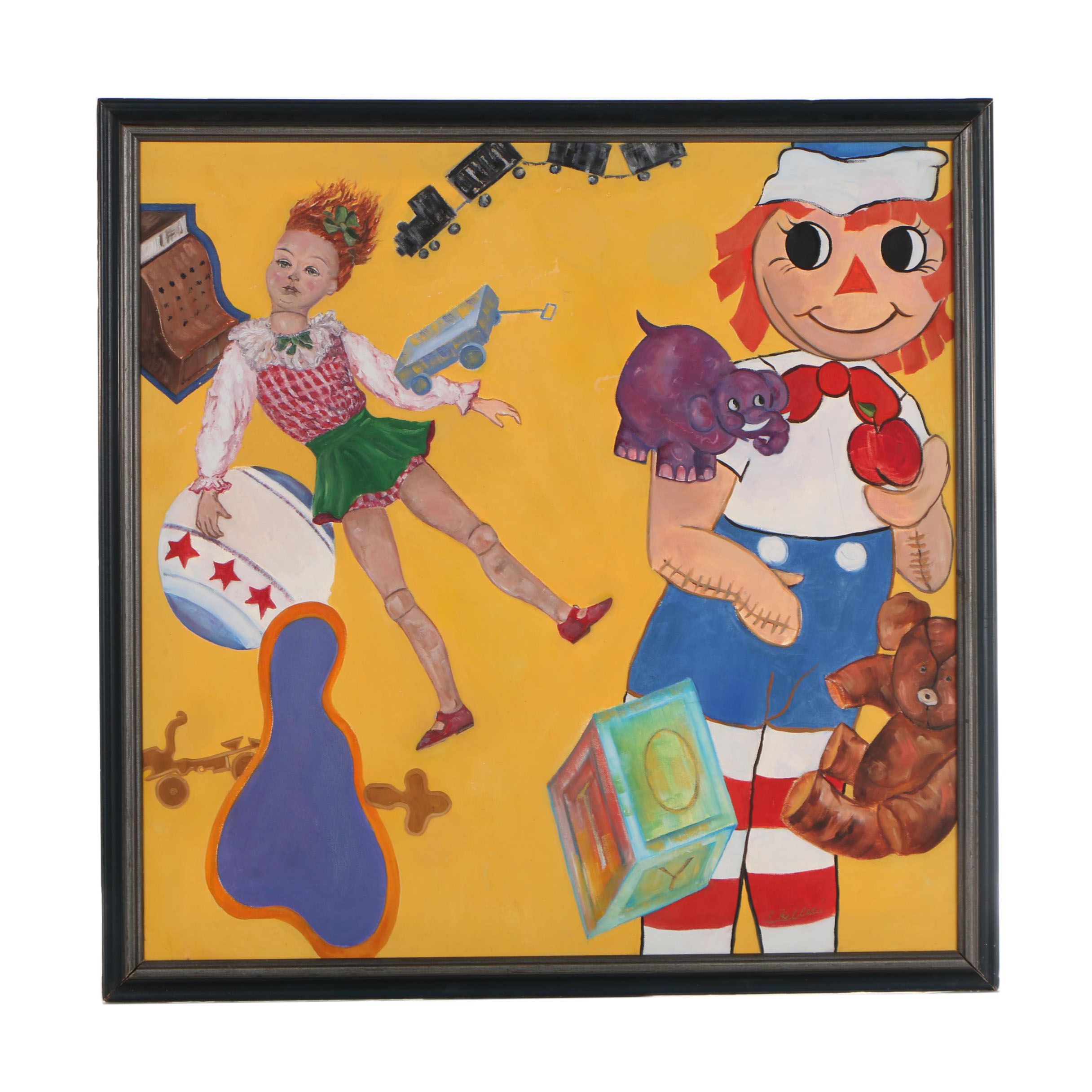 E. Heller Acrylic Painting