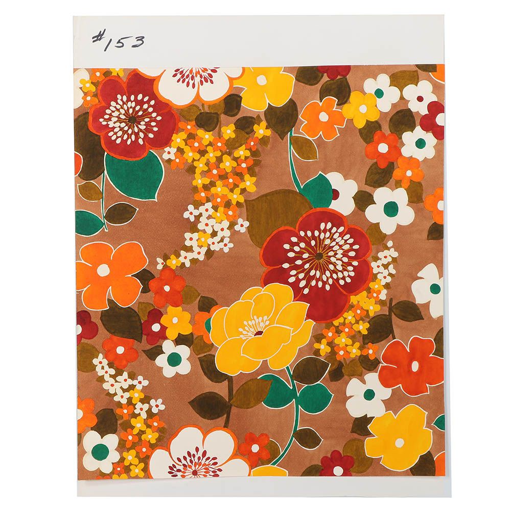 Marubeni Watercolor Floral Textile Design Proof