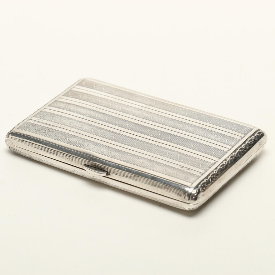 German 800 Silver Business Card Case, circa 1942