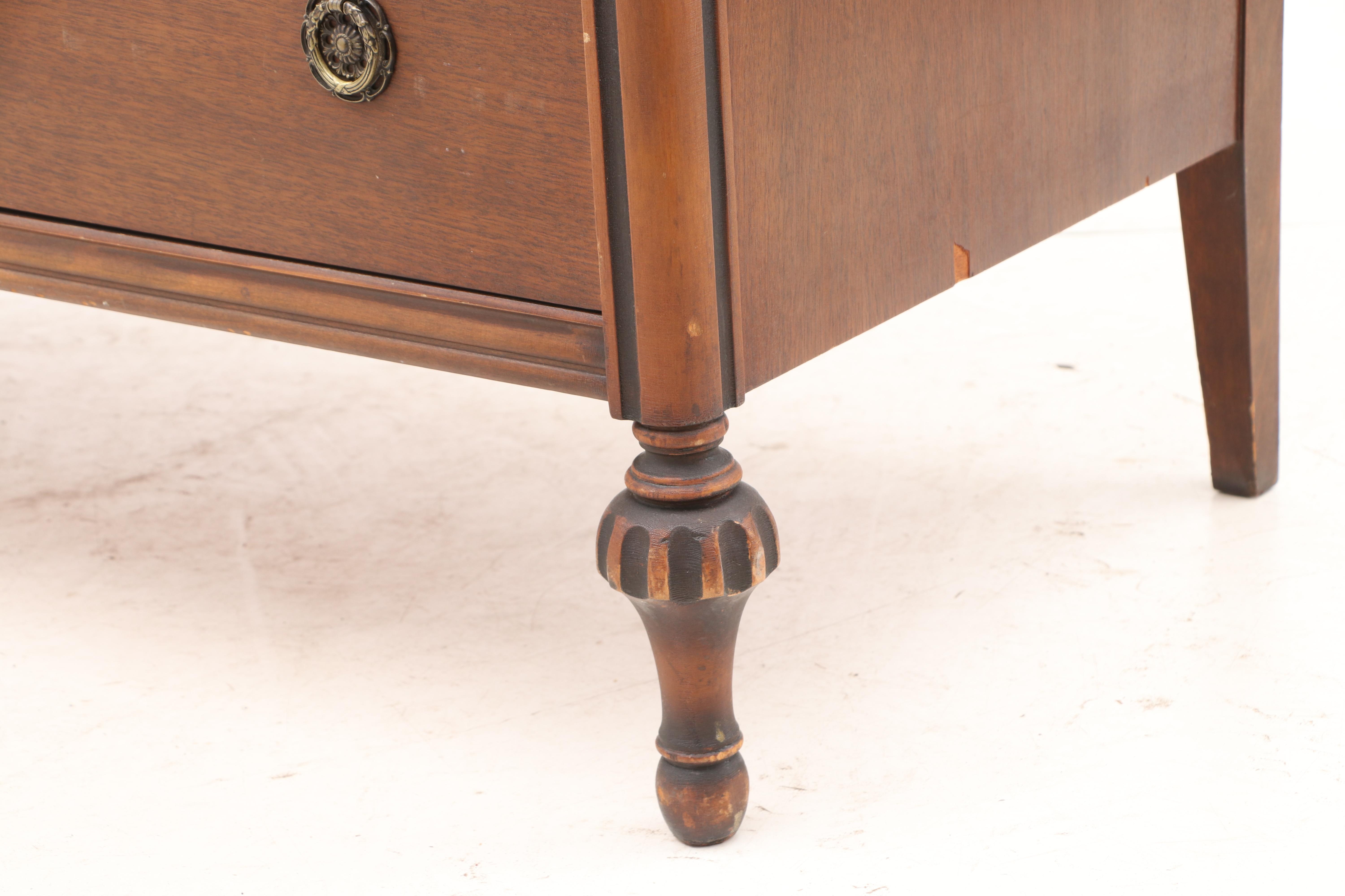 Berkey & Gay Furniture Chest of Drawers with Mirror in Walnut