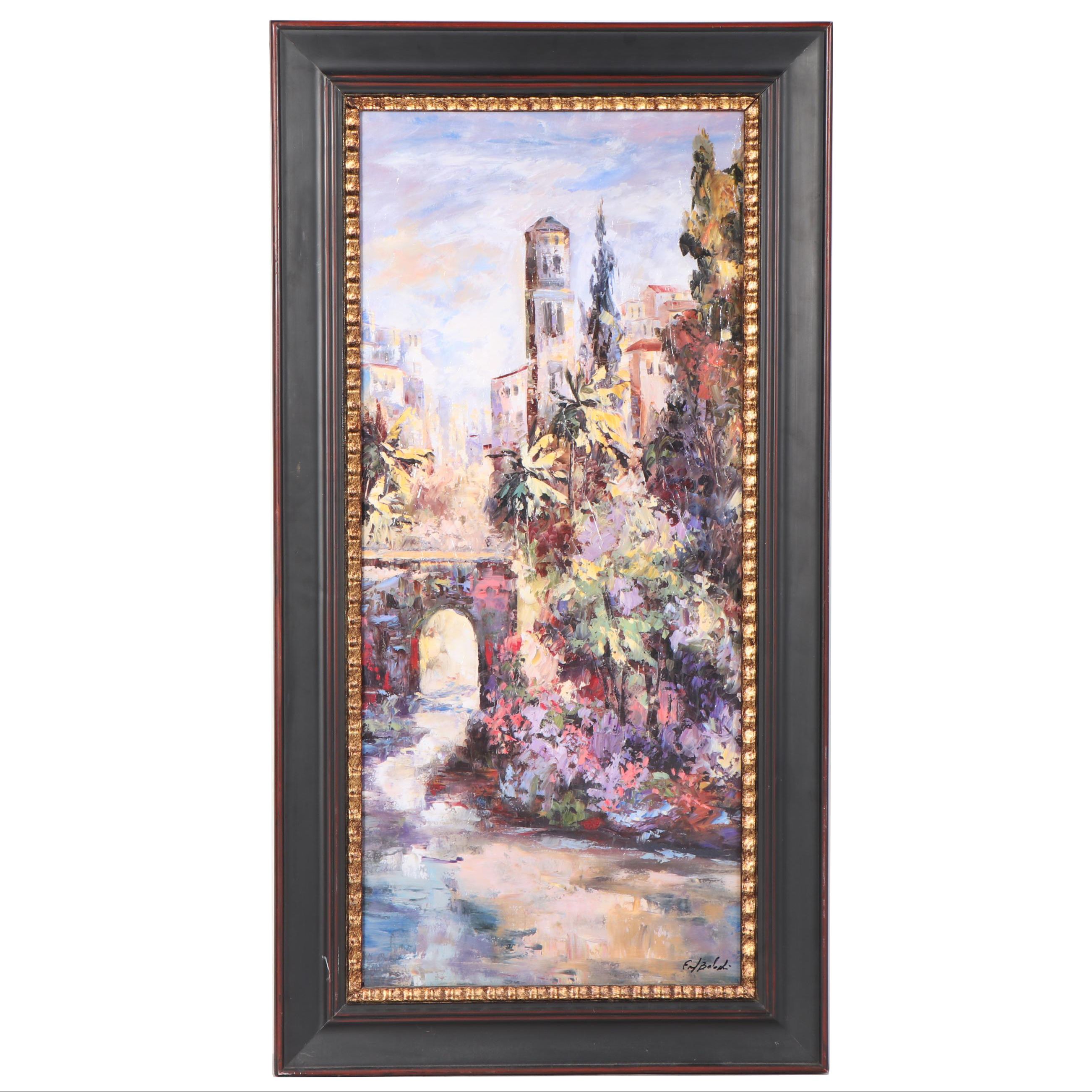 Offset Lithograph after Alexa Kelemen "Mediterranean Summer II"