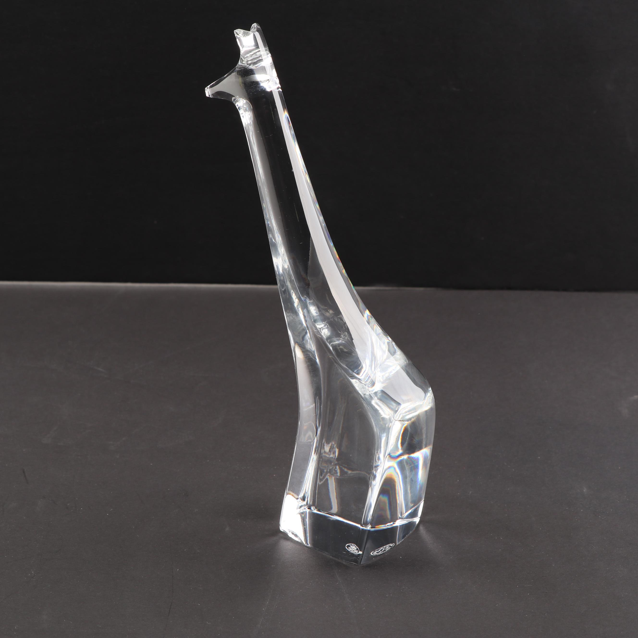 Baccarat Giraffe Crystal Figurine