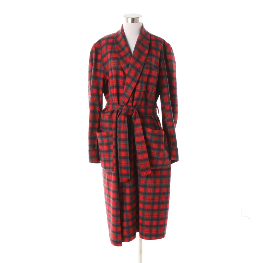 1960s Vintage Pendleton Macduff Tartan Wool Robe