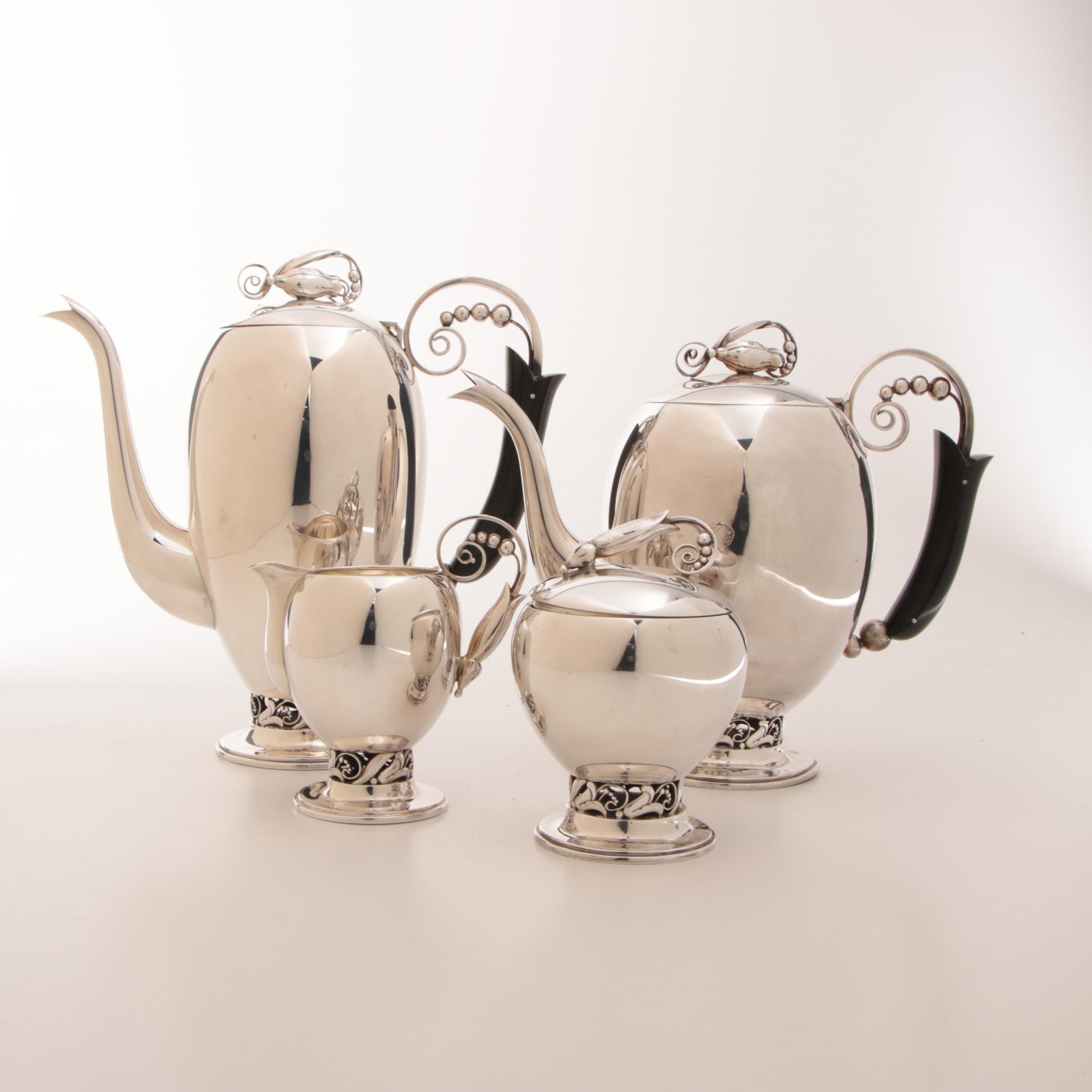 Esquire 950 Silver Danish Style Tea Set