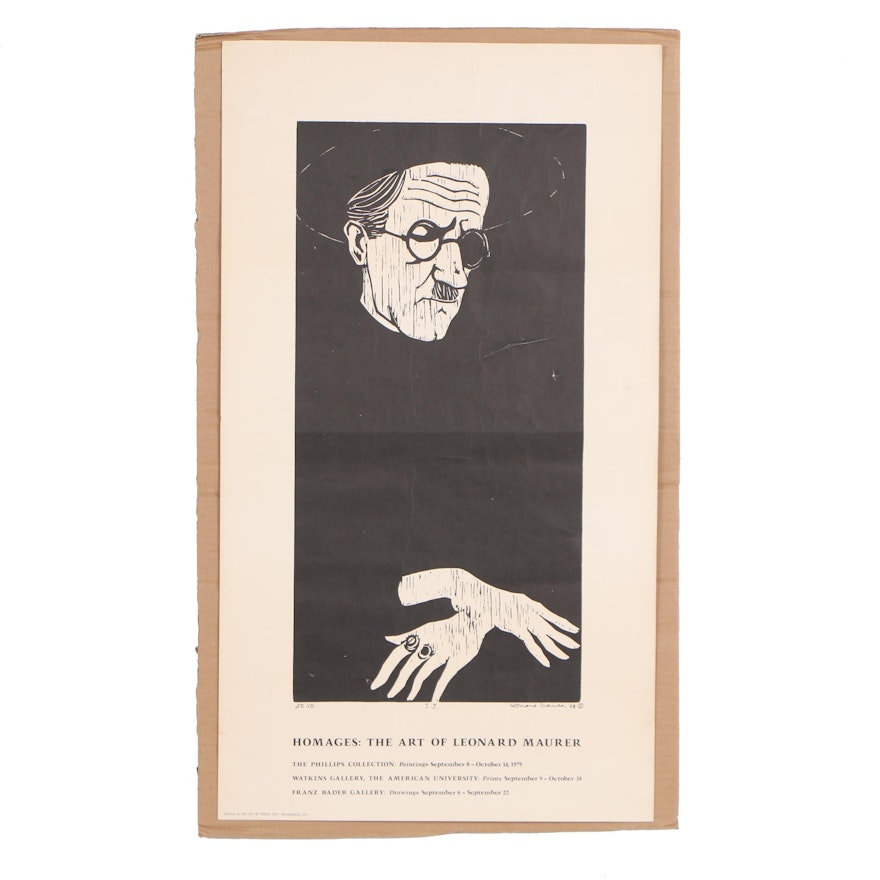 Exhibition Poster after Leonard Maurer "Portrait of James Joyce"