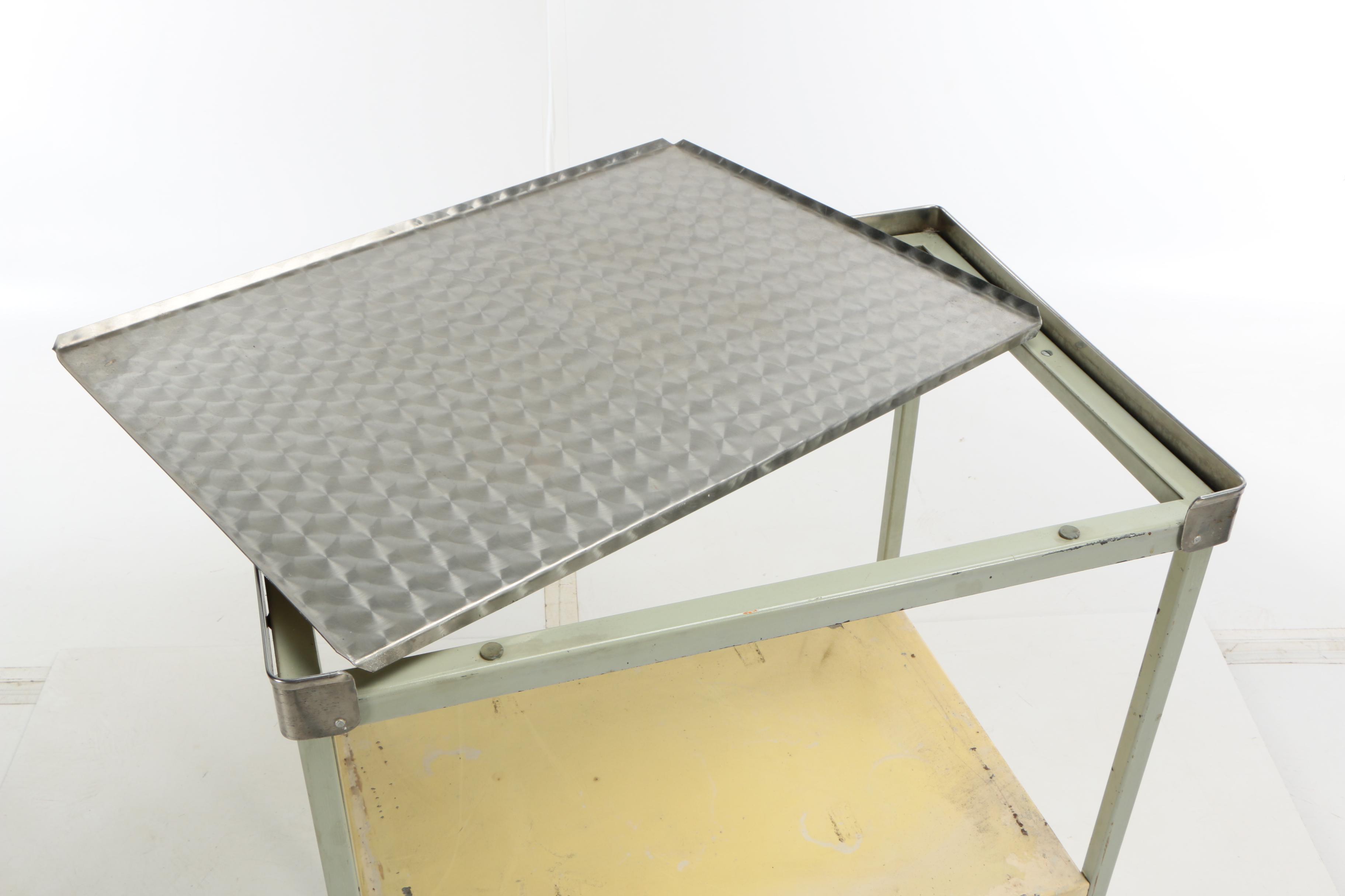 Industrial Metal Rolling Cart, 20th Century