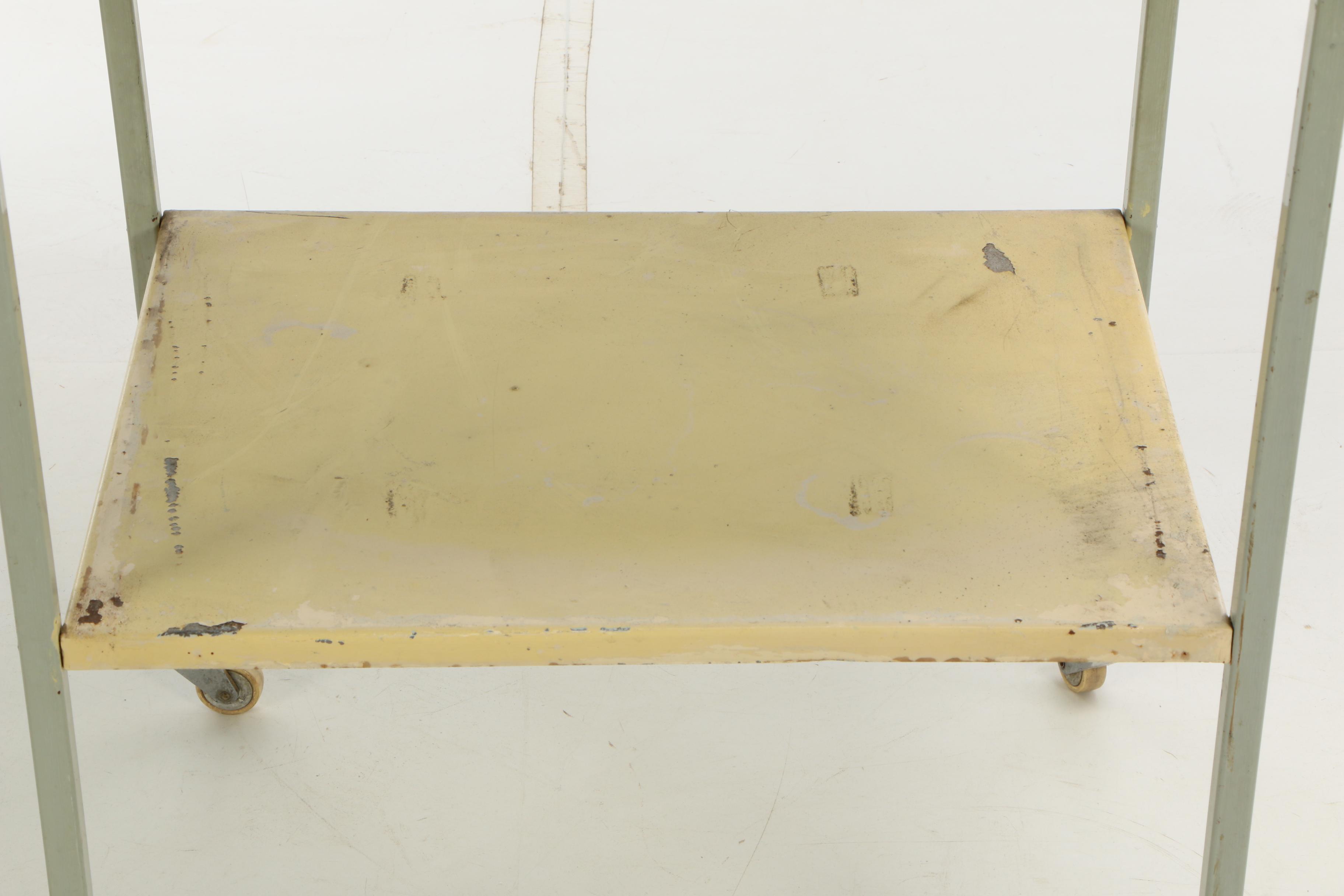 Industrial Metal Rolling Cart, 20th Century