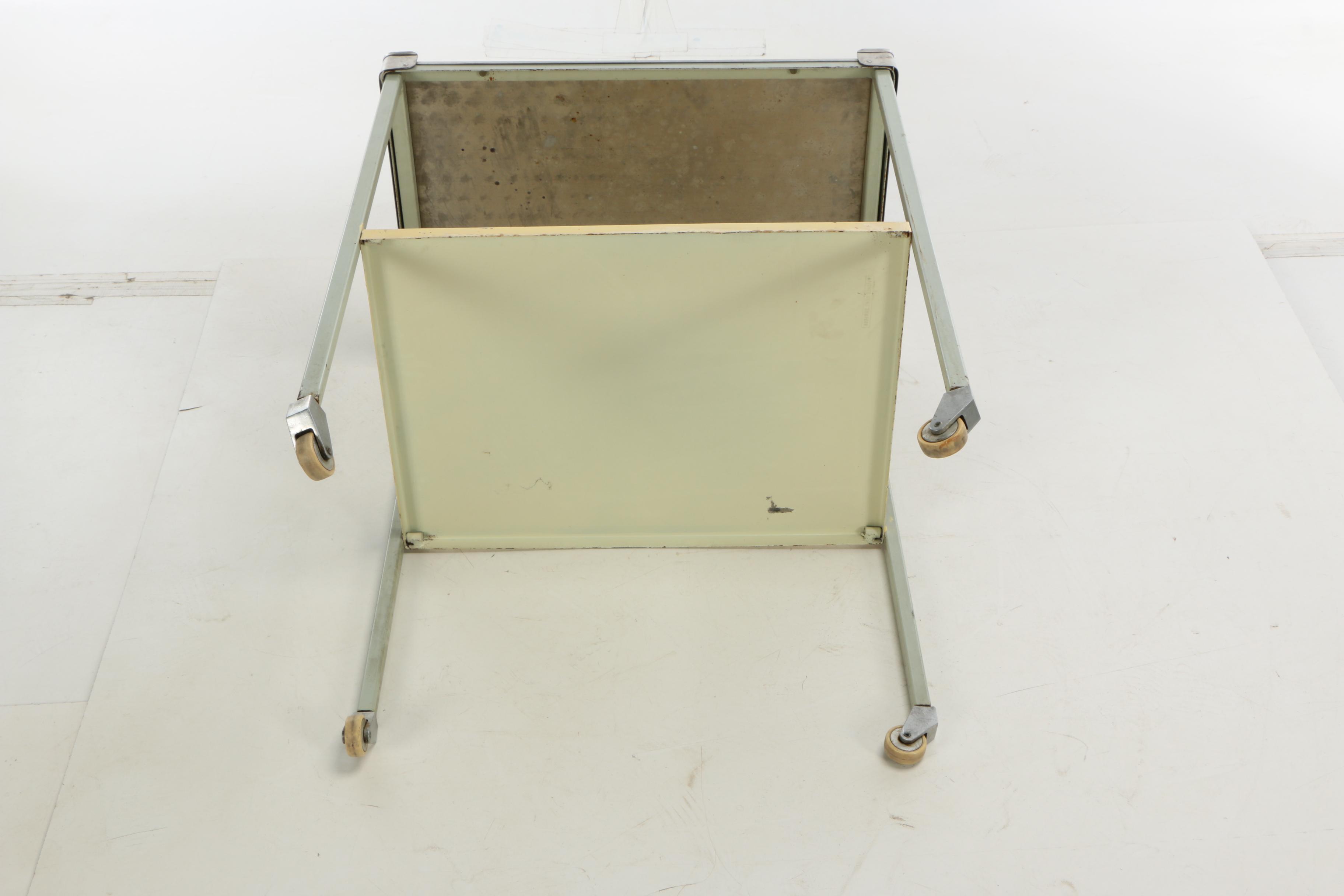 Industrial Metal Rolling Cart, 20th Century