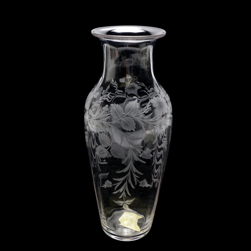 H.P. Sinclaire and Company  Engraved Glass Vase