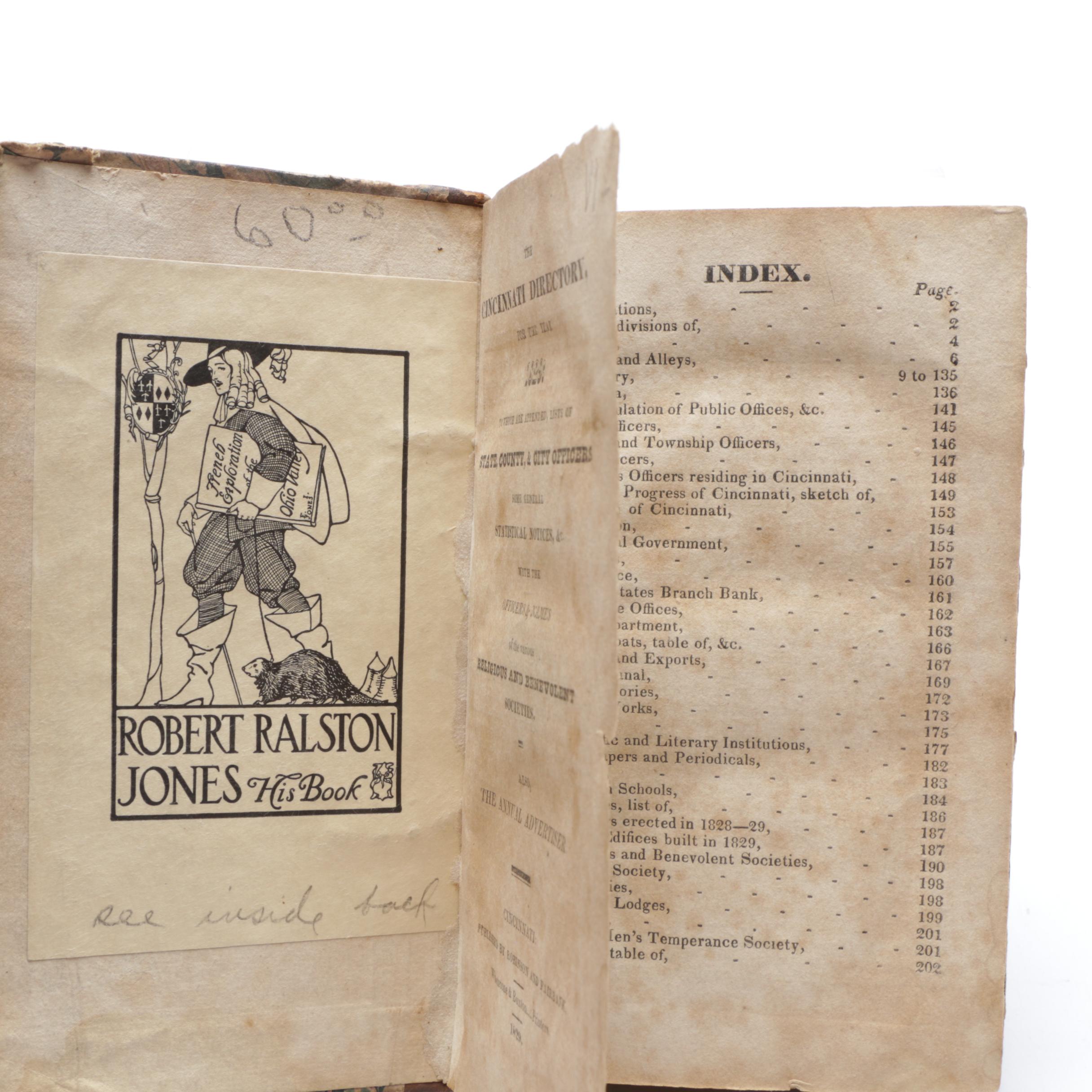 1829 "Cincinnati Directory"