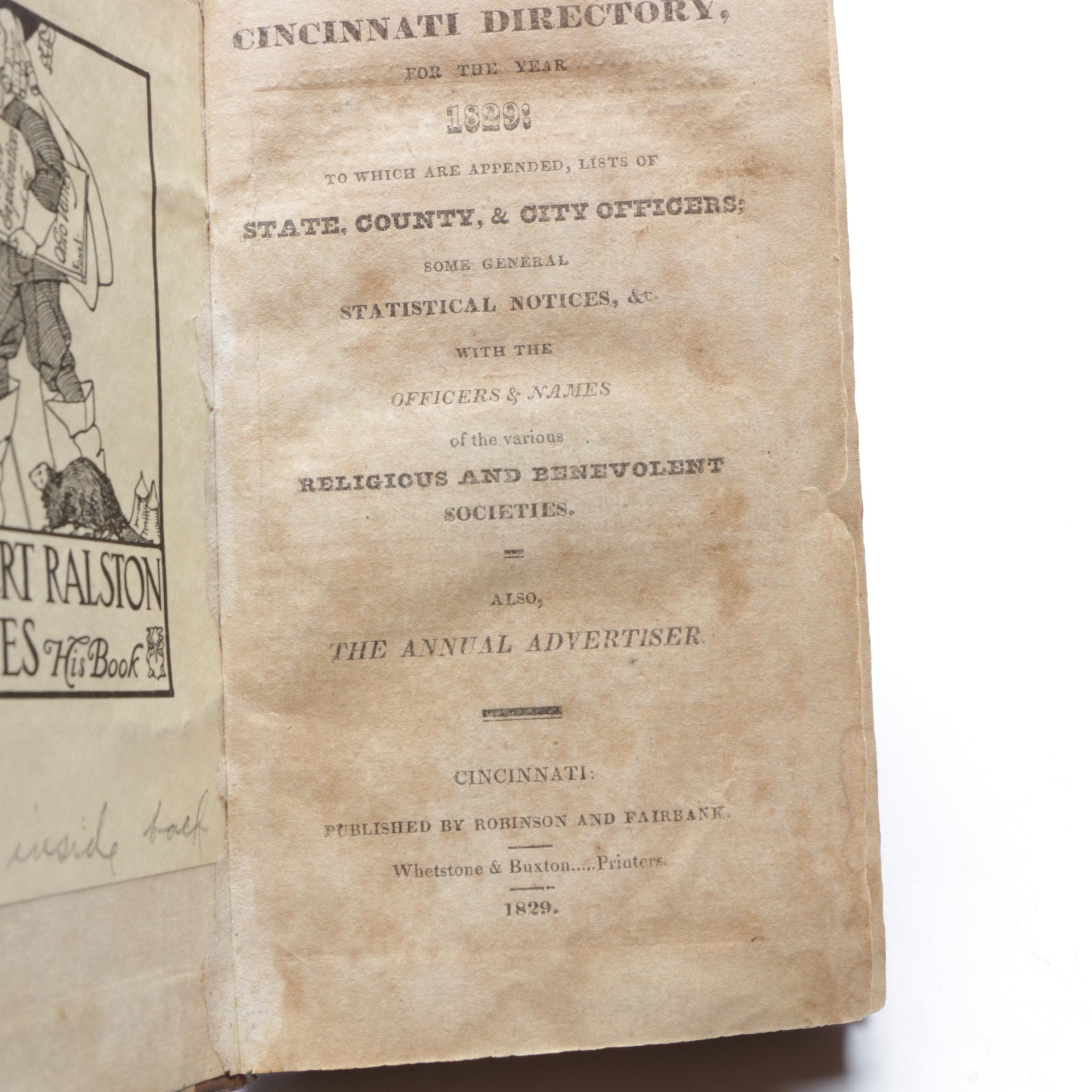 1829 "Cincinnati Directory"