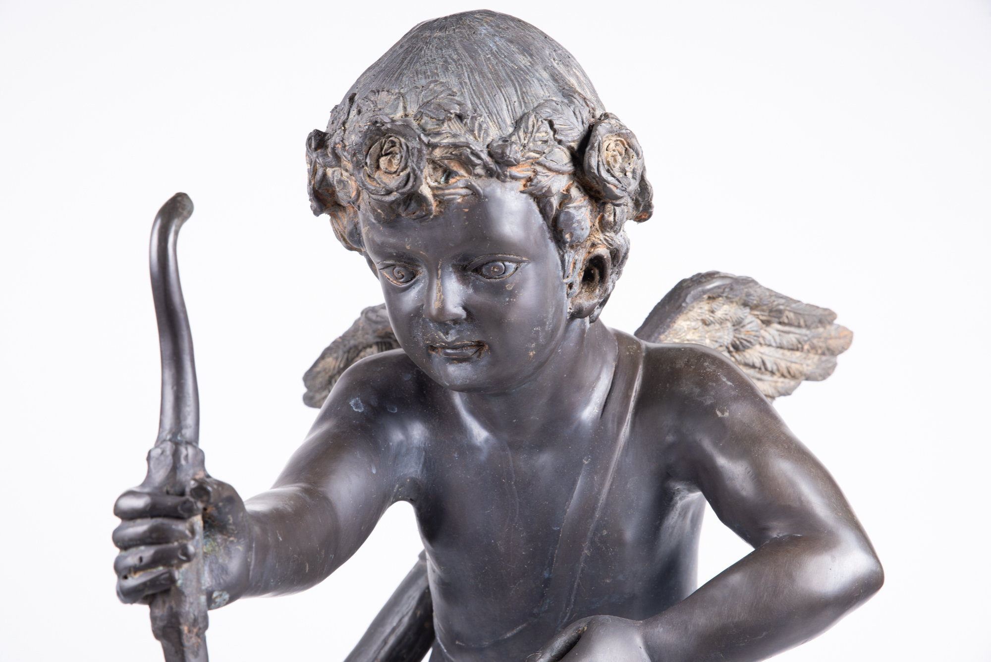 J. Daste Bronze Cherub Sculpture