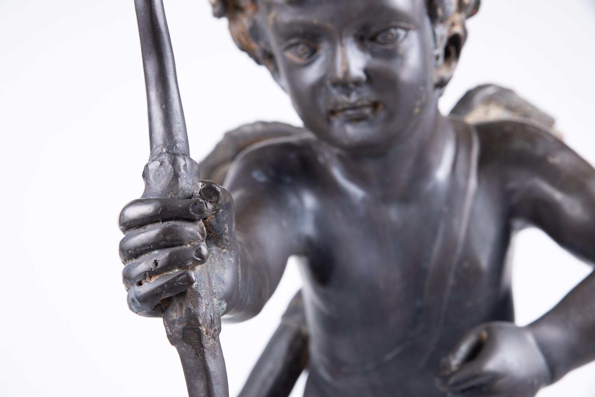 J. Daste Bronze Cherub Sculpture