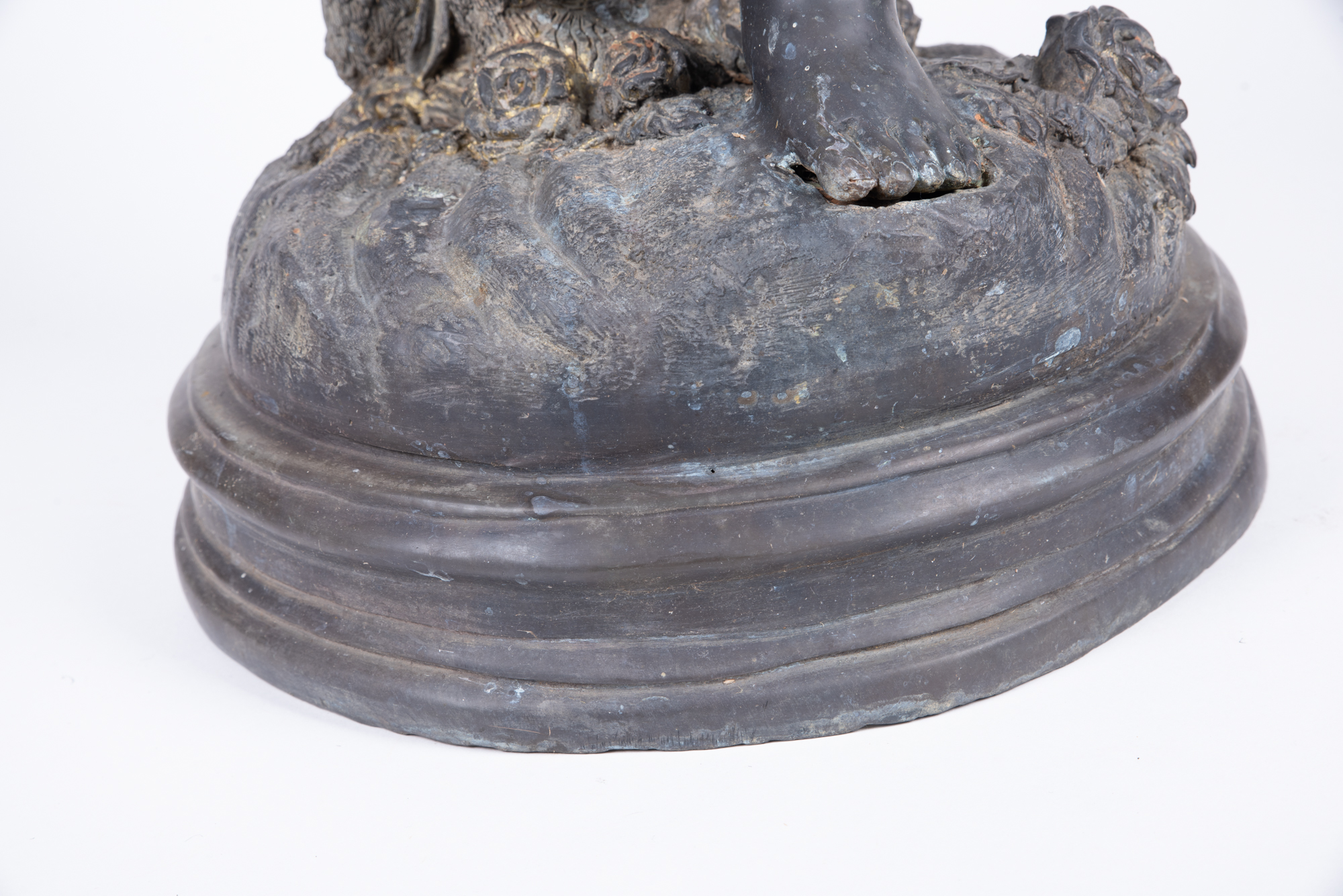 J. Daste Bronze Cherub Sculpture