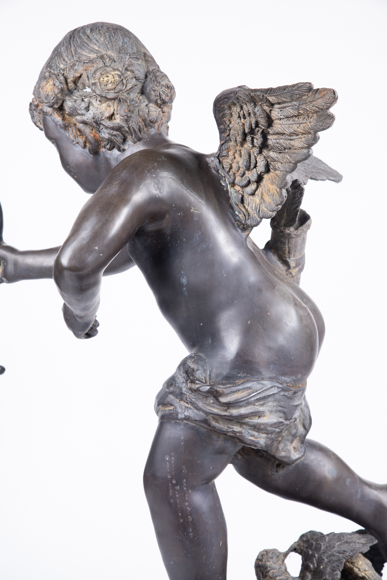 J. Daste Bronze Cherub Sculpture