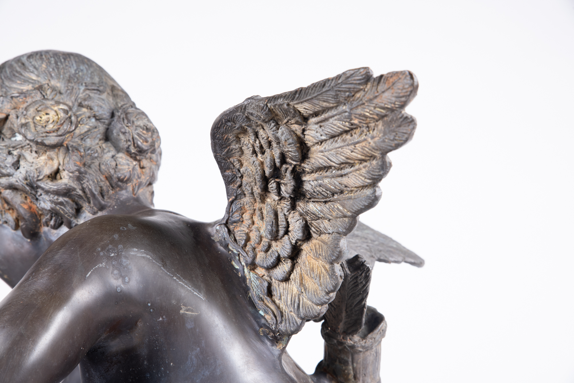 J. Daste Bronze Cherub Sculpture