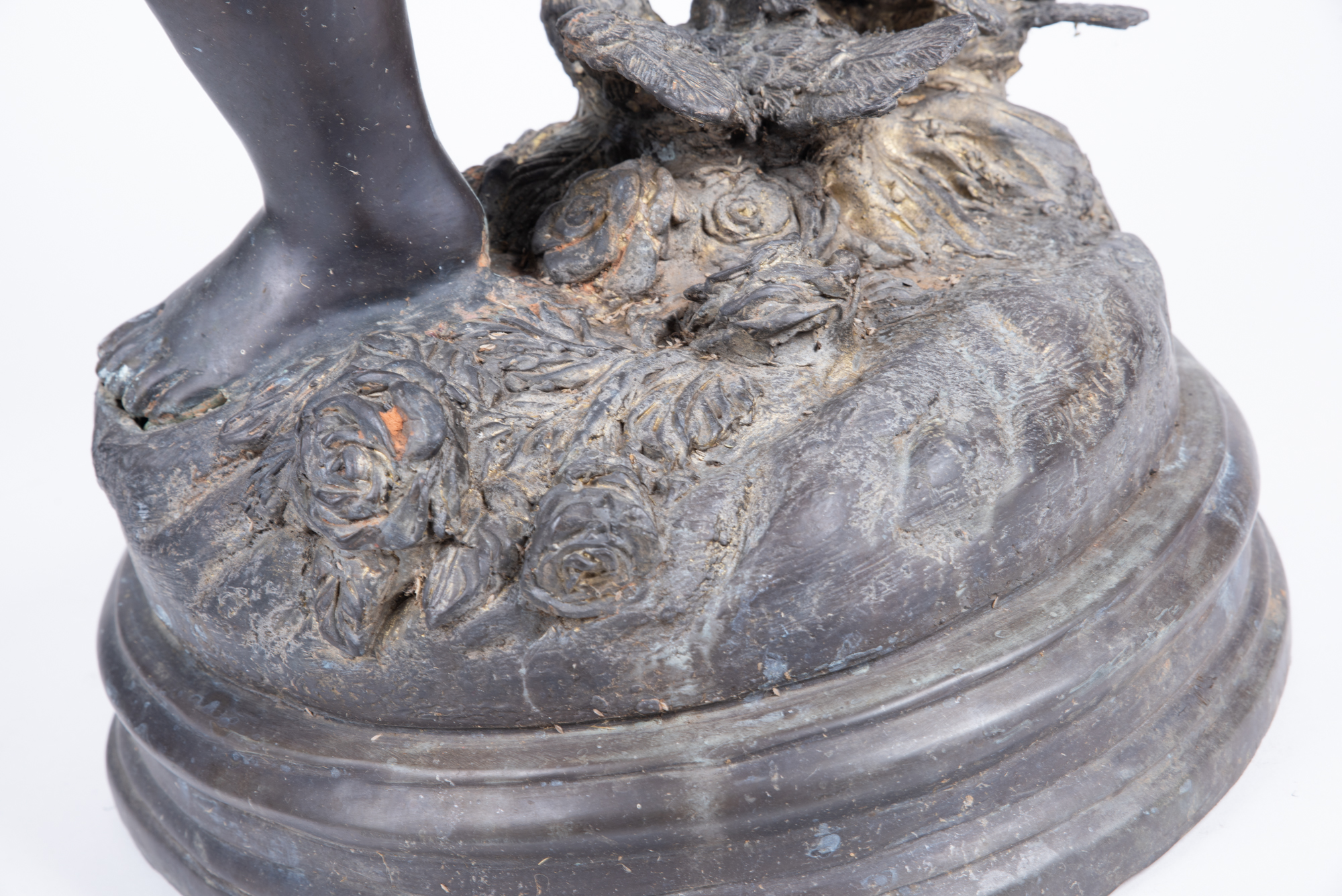 J. Daste Bronze Cherub Sculpture