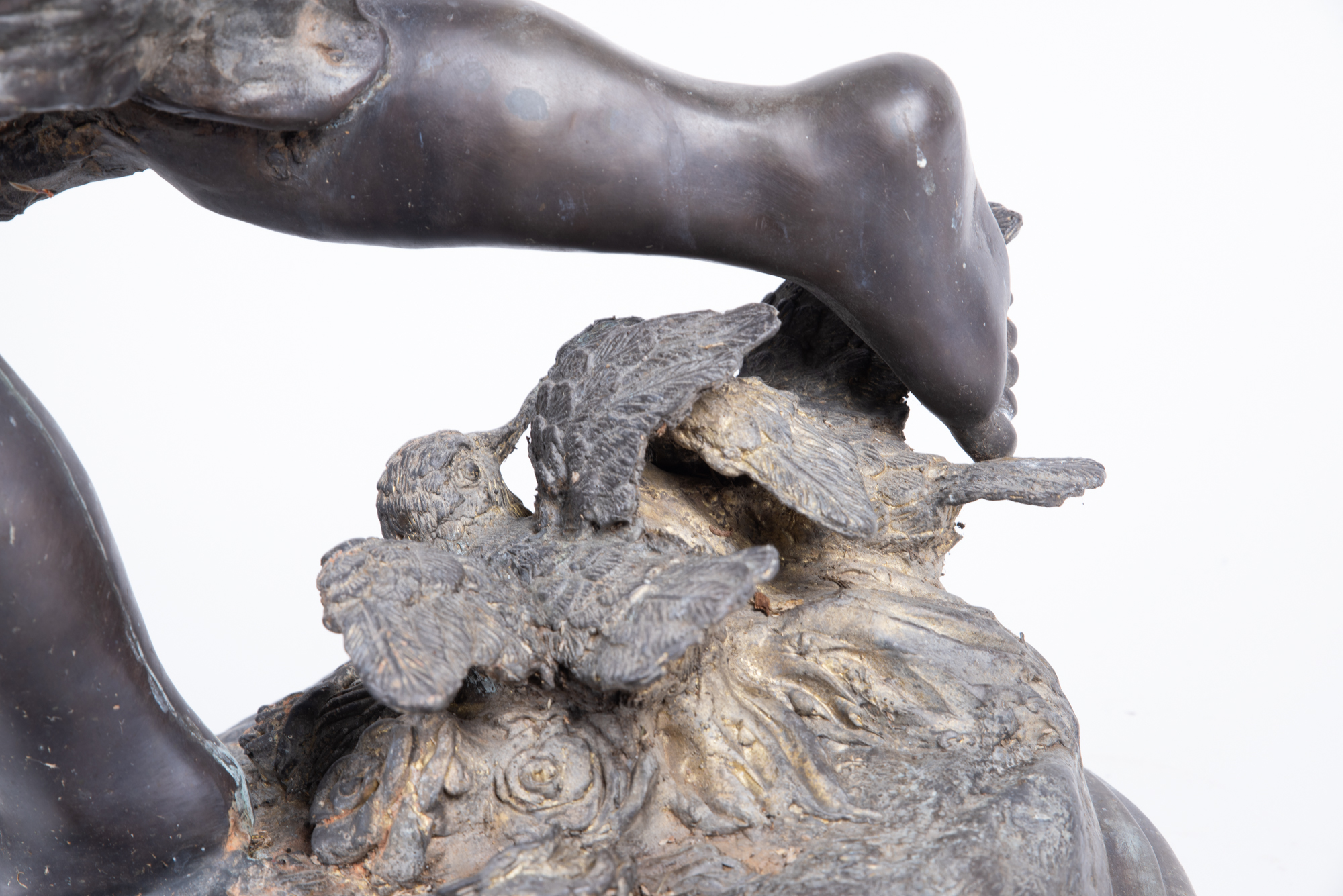 J. Daste Bronze Cherub Sculpture