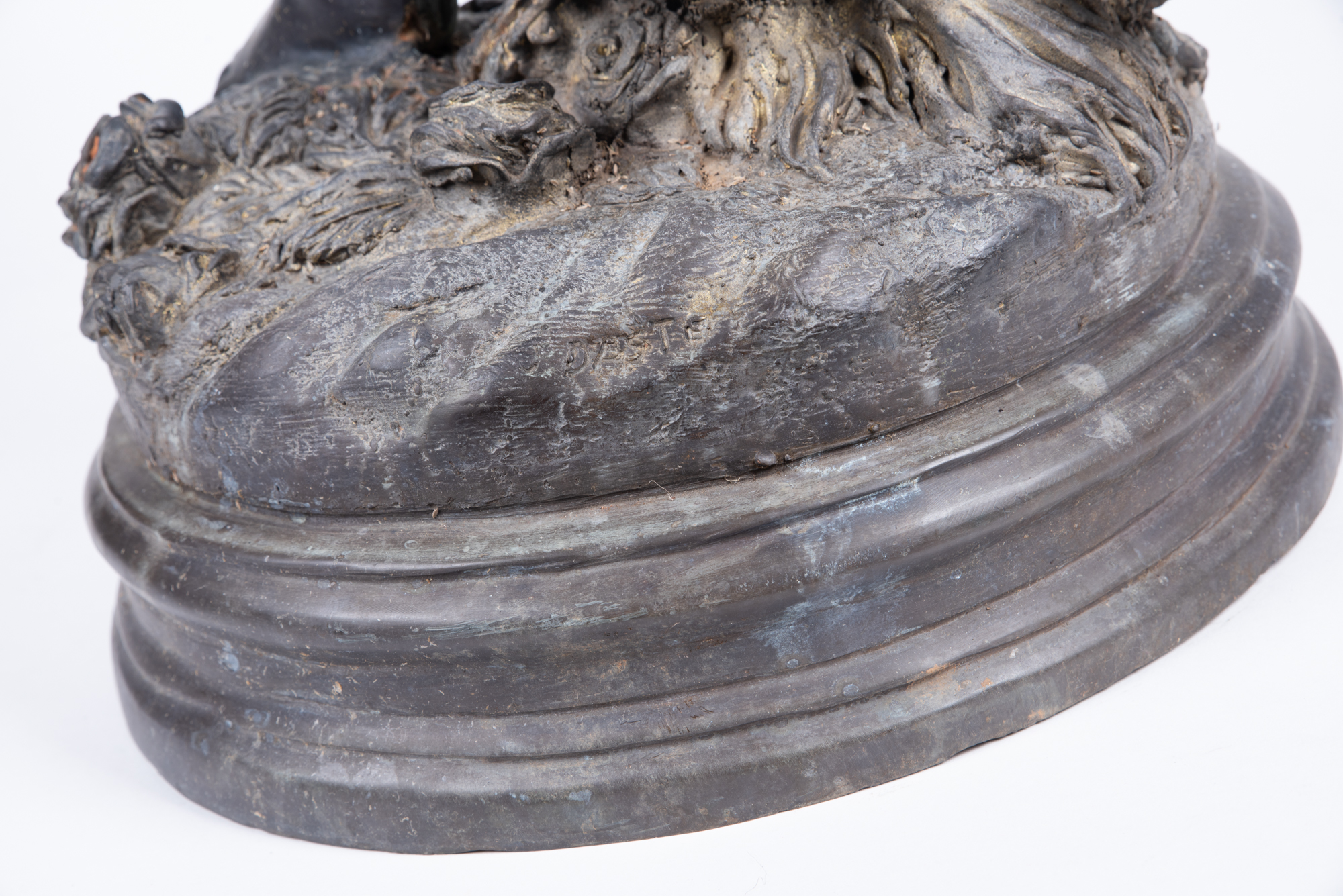 J. Daste Bronze Cherub Sculpture