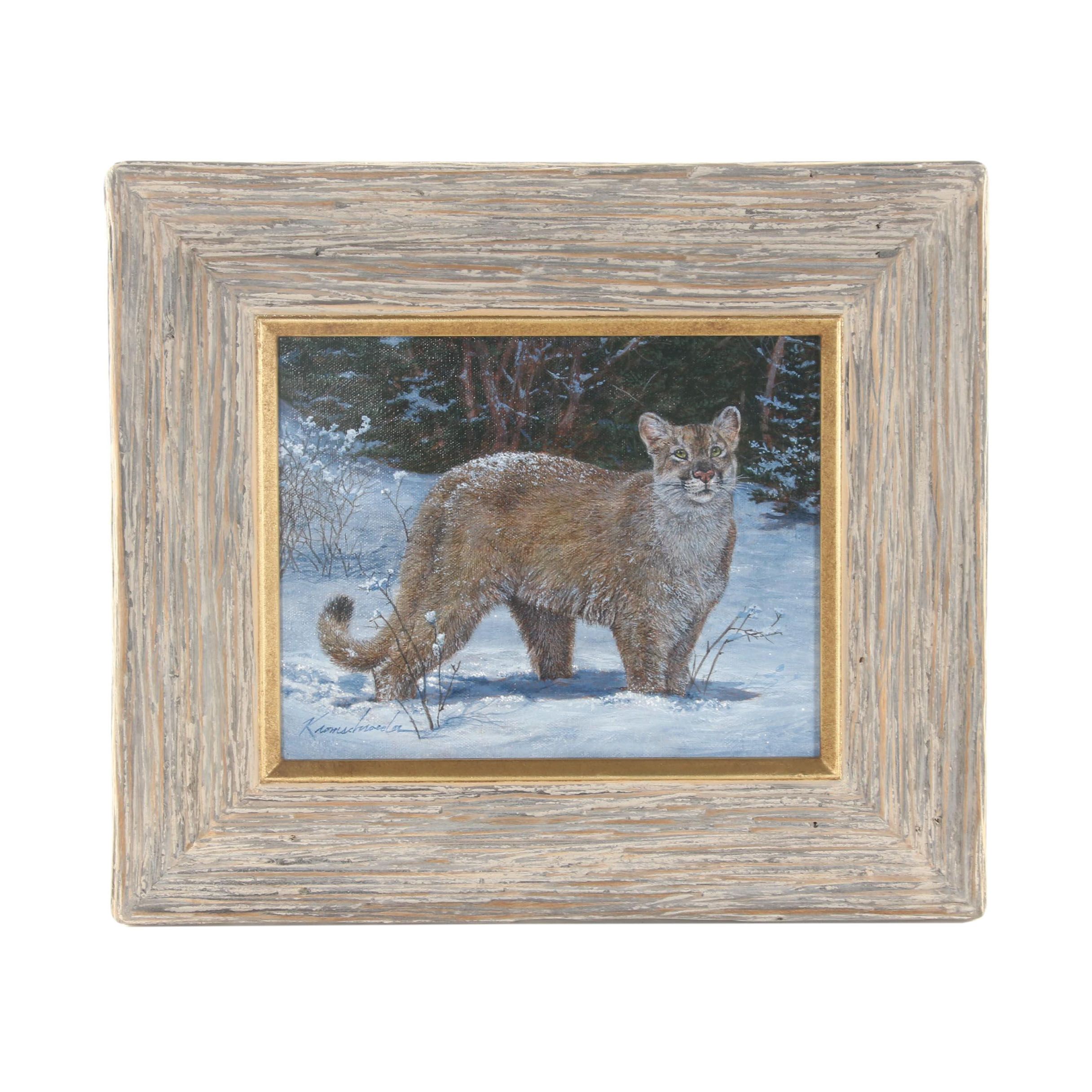 Lee Kromschroeder Oil Painting "Moon Lit Stroll"