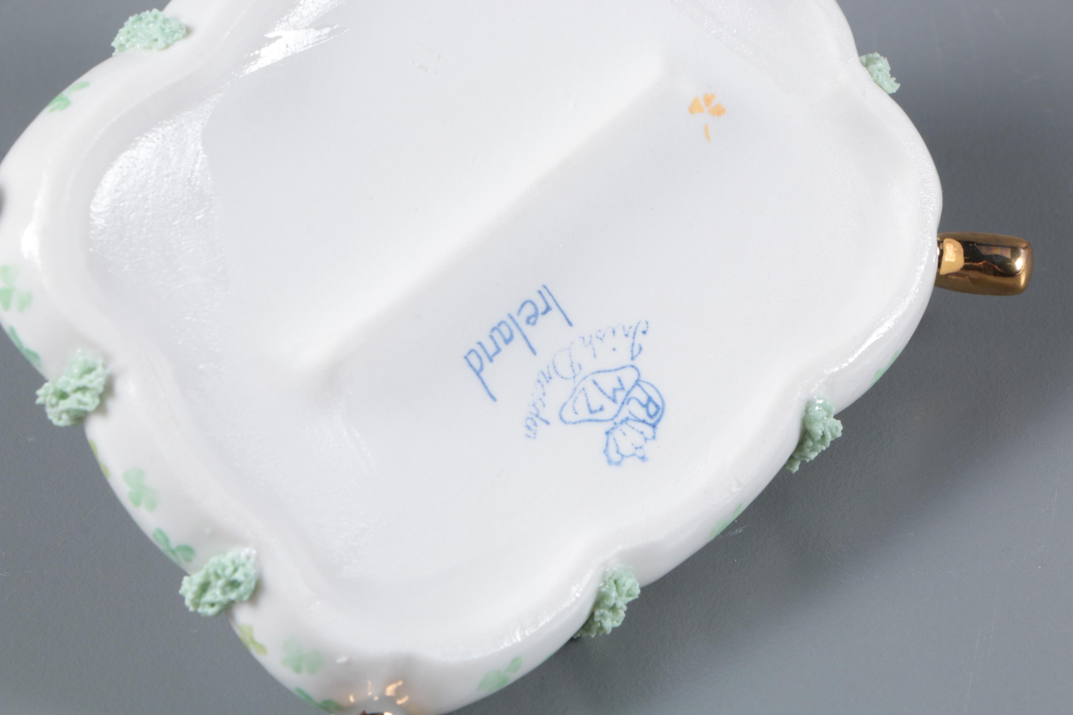 Irish Dresden Porcelain Cat Figurines