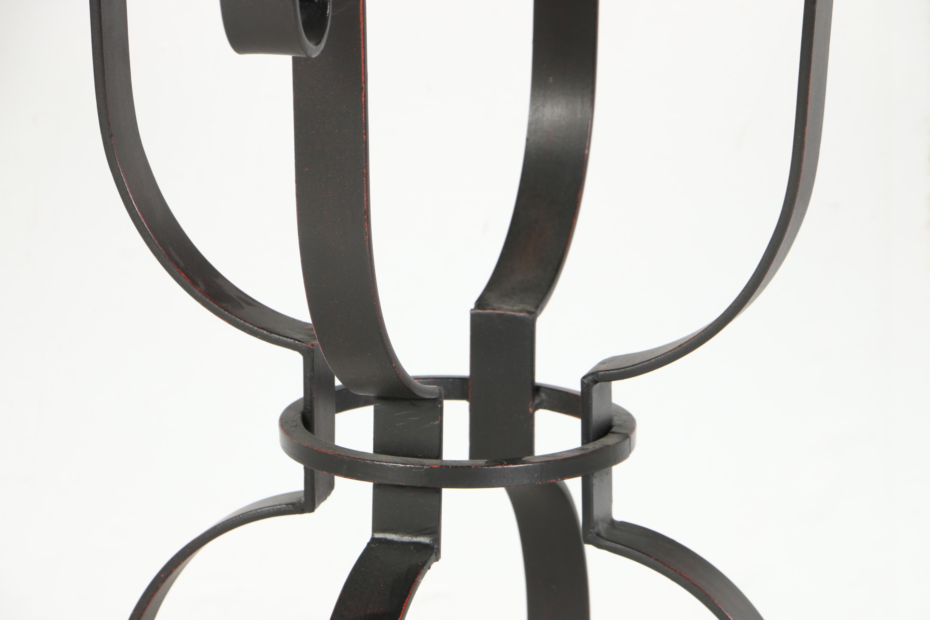 Arhaus Hand Hammered Copper and Iron Round Side Table