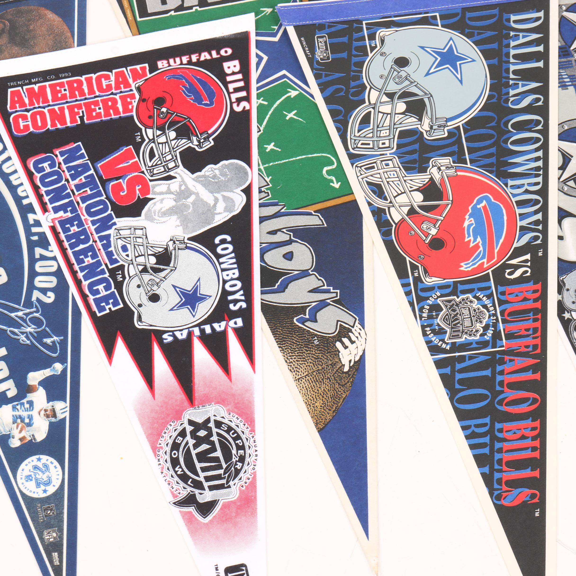 Vintage Dallas Cowboys Pennants, including Superbowl