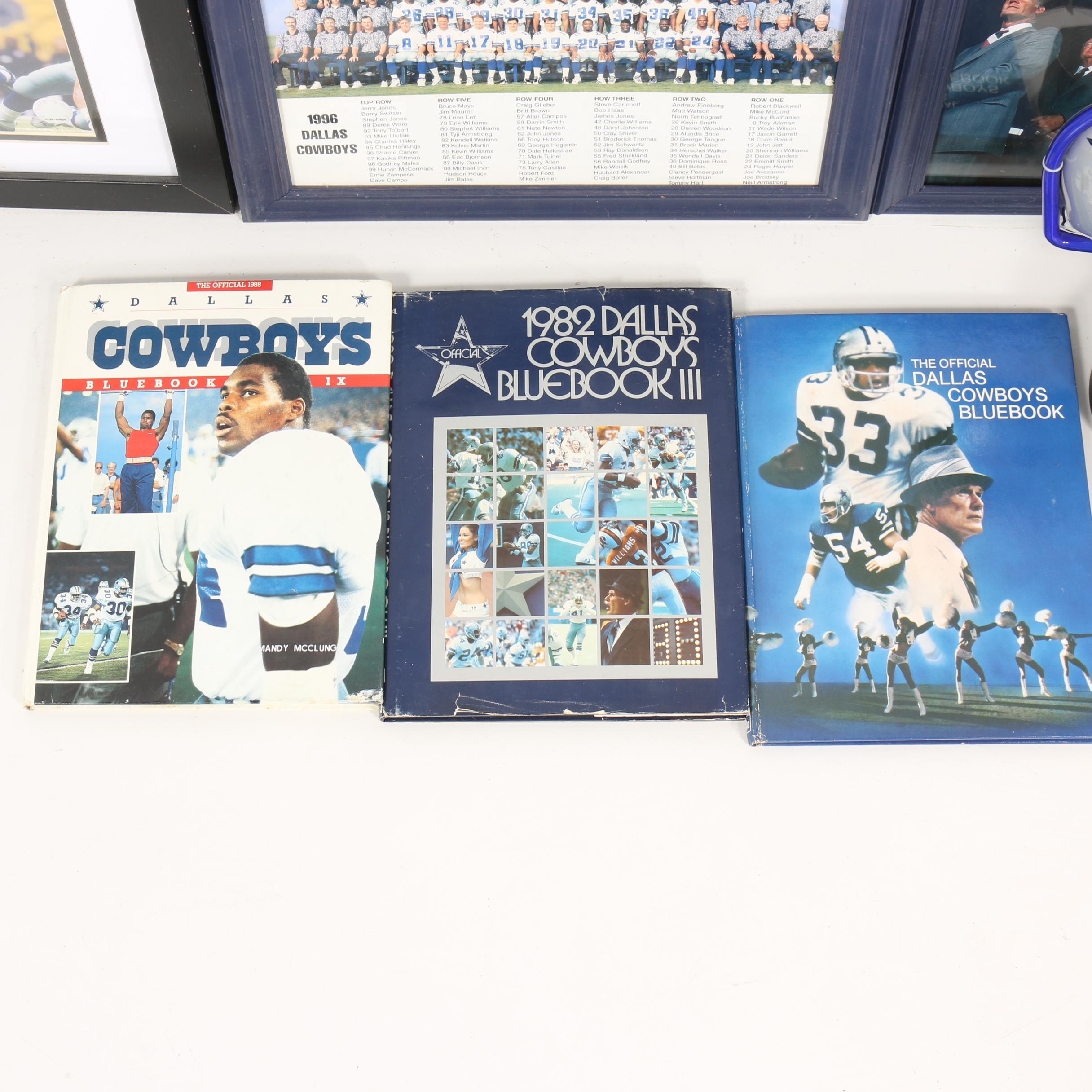Dallas Cowboys Neon Light with Framed Photos and Books