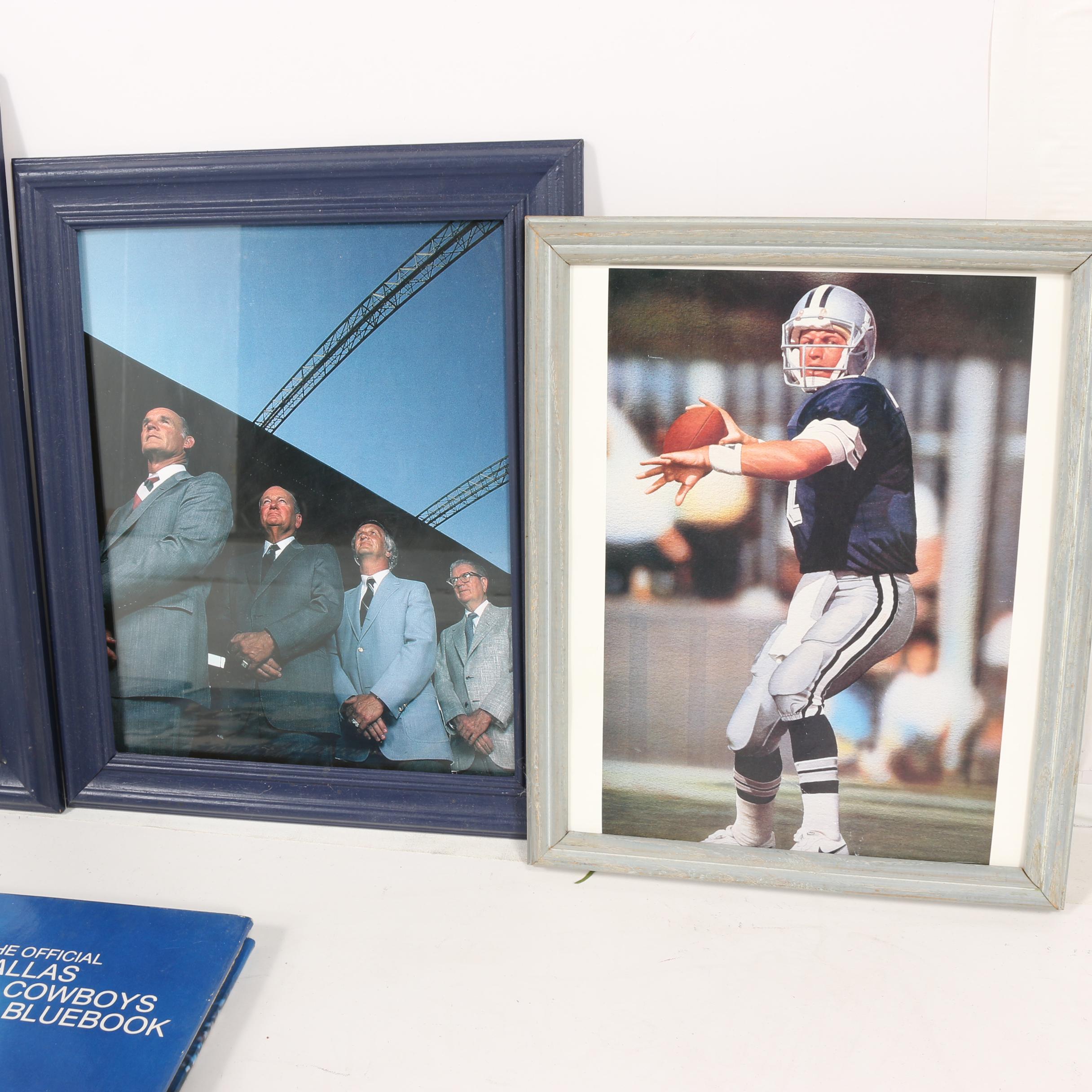 Dallas Cowboys Neon Light with Framed Photos and Books