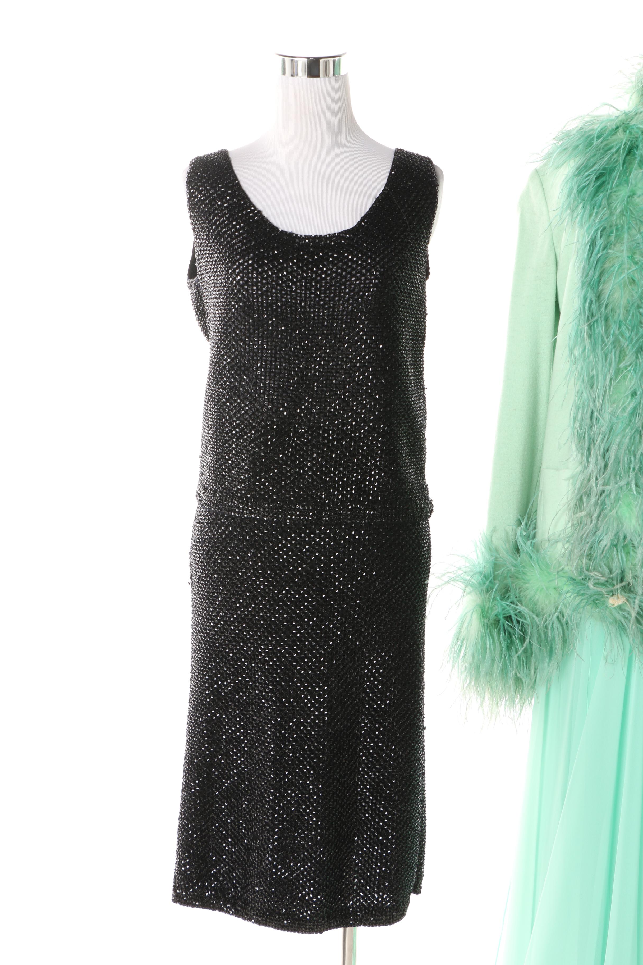 1970s Vintage Formal Wear Including Pauline Trigère and Khorshed for Sansappelle