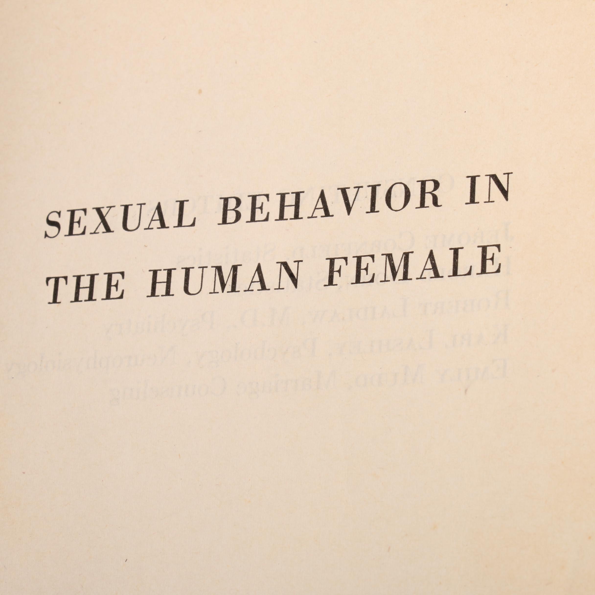 "Kinsey Reports" with Signed First Edition "Sexual Behavior in the Human Female"