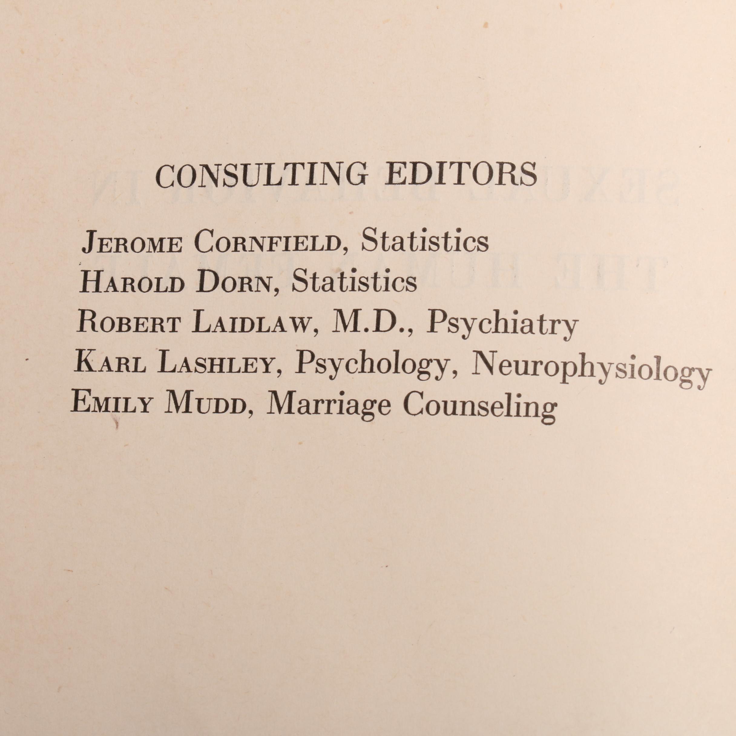 "Kinsey Reports" with Signed First Edition "Sexual Behavior in the Human Female"