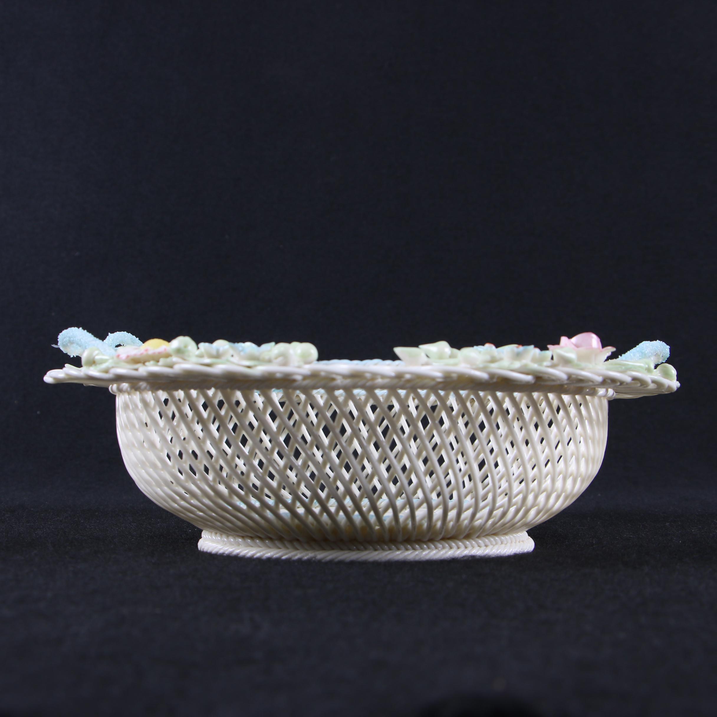 Belleek Floral Porcelain Baskets including "Enchanted Isle"