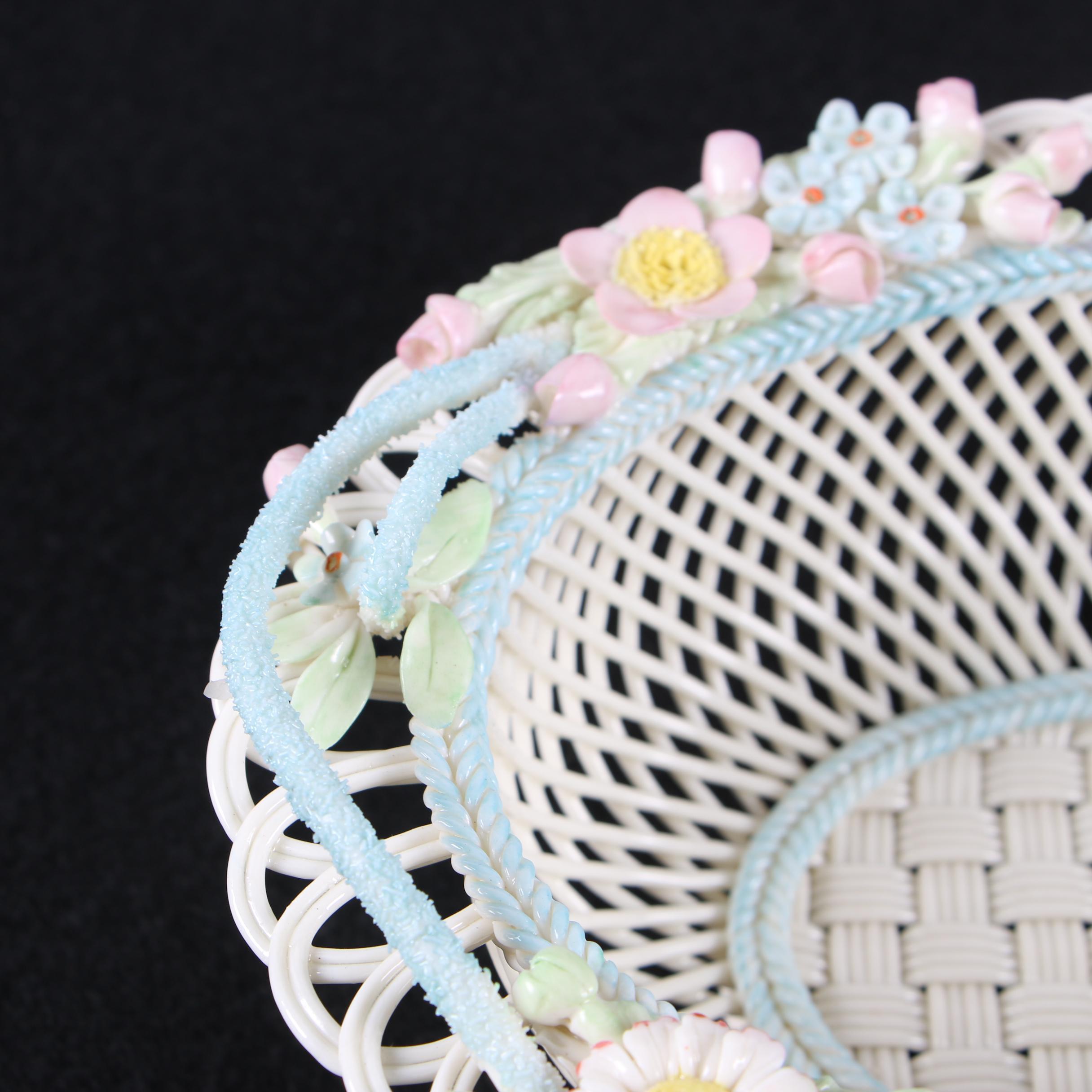 Belleek Floral Porcelain Baskets including "Enchanted Isle"