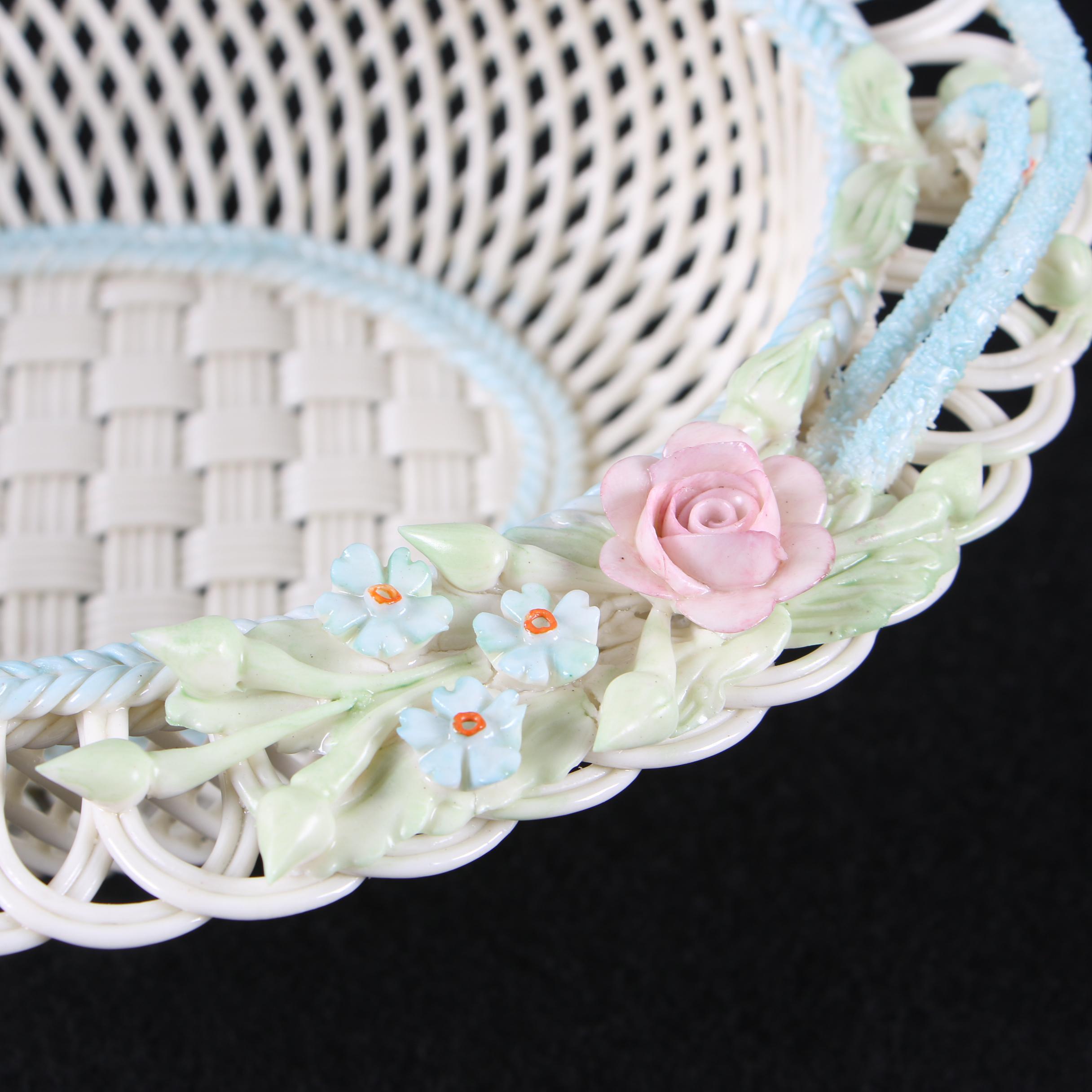 Belleek Floral Porcelain Baskets including "Enchanted Isle"