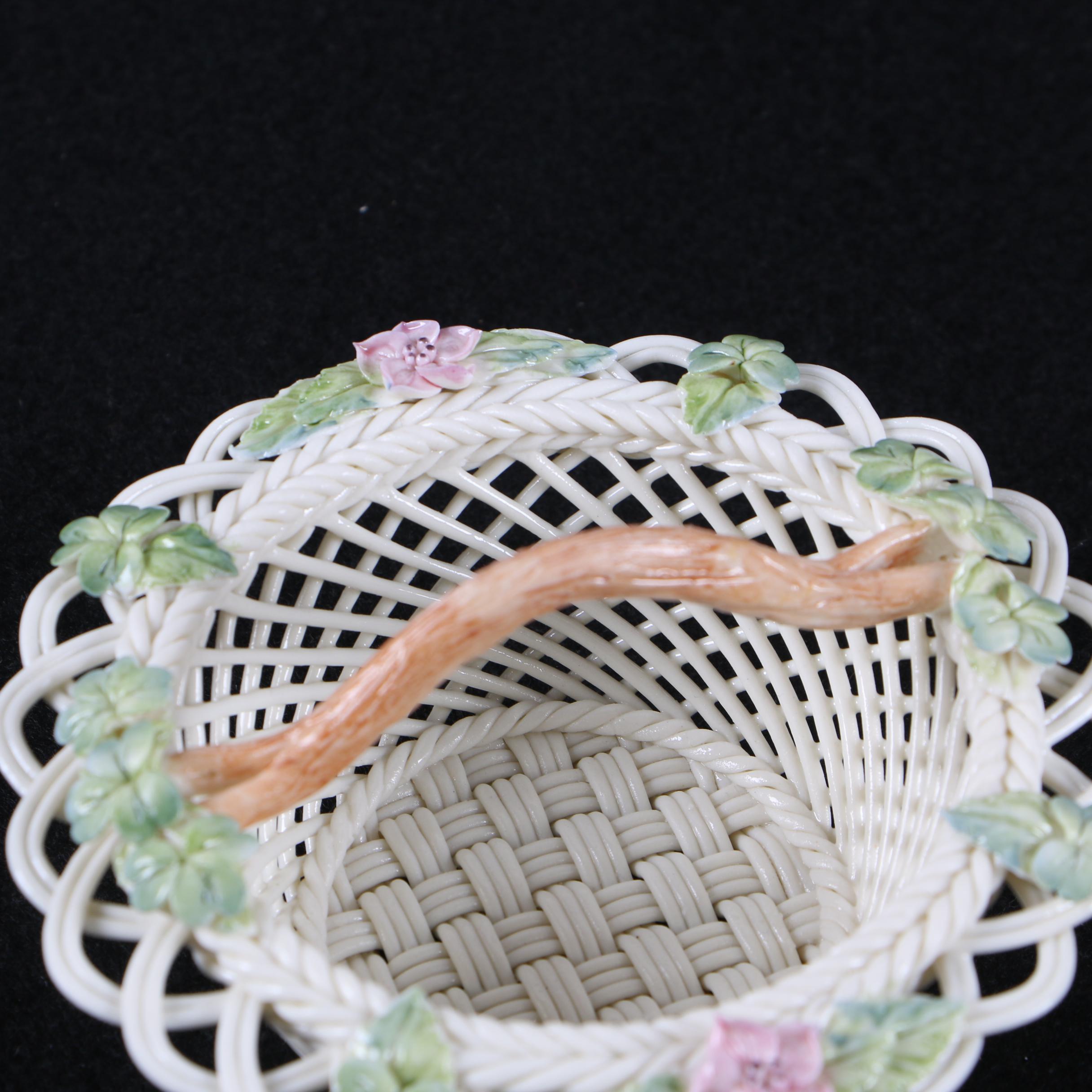 Belleek Floral Porcelain Baskets including "Enchanted Isle"
