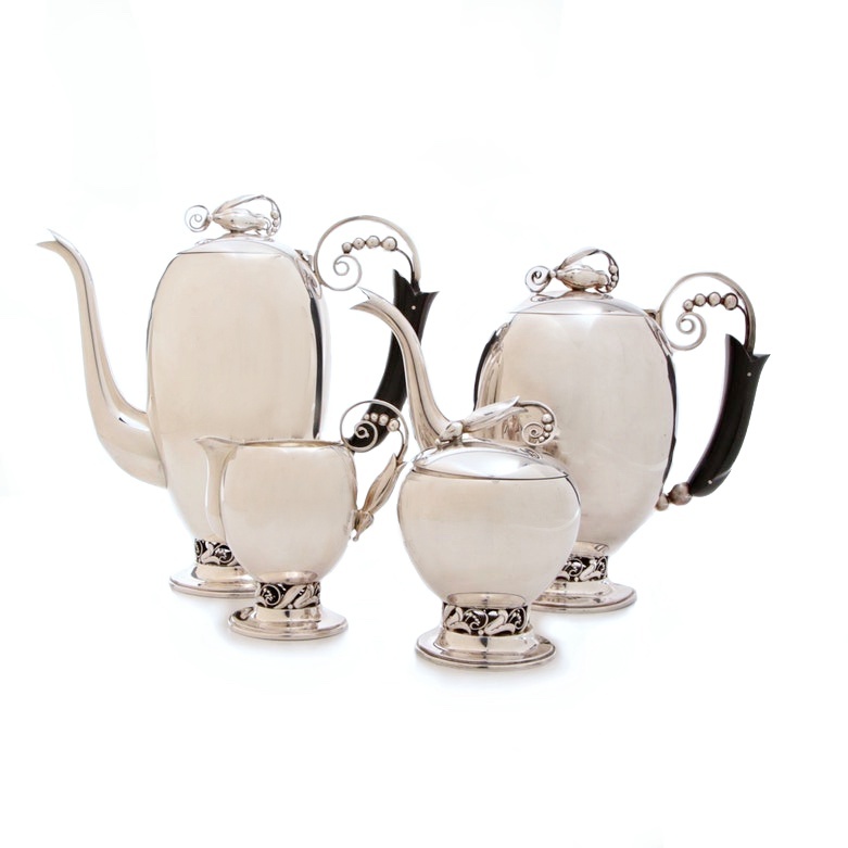Esquire 950 Silver Danish Style Tea Set