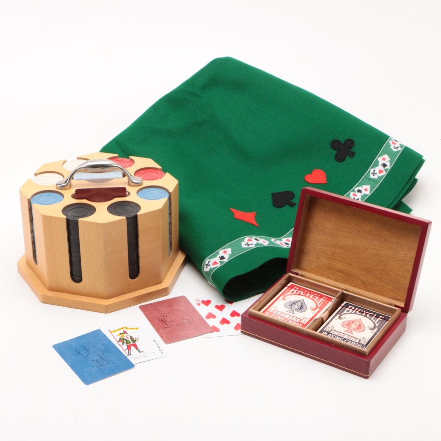 Michael Graves Poker Chip Set and Felt Poker Tablecloth