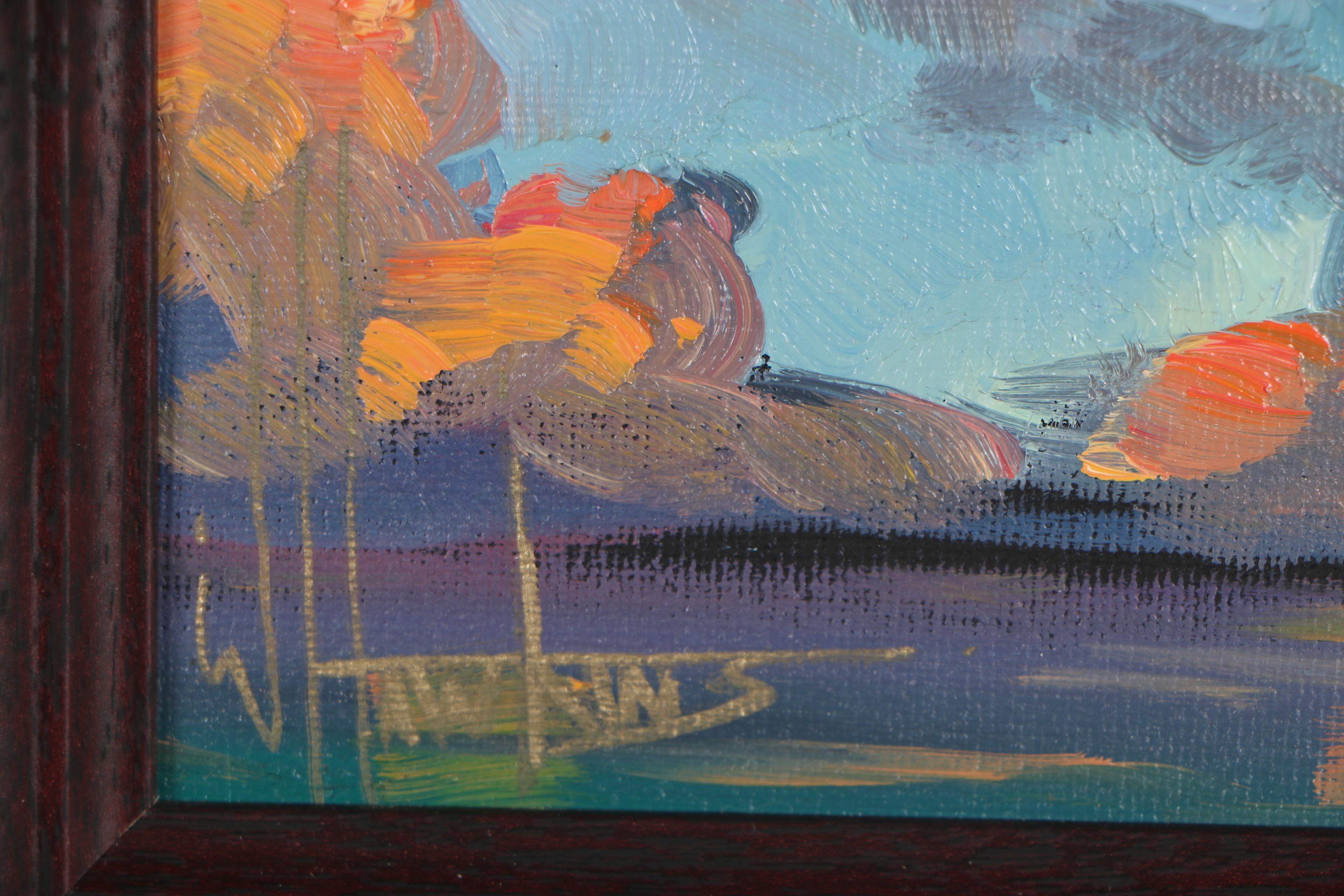 William Hawkins Landscape Oil Painting