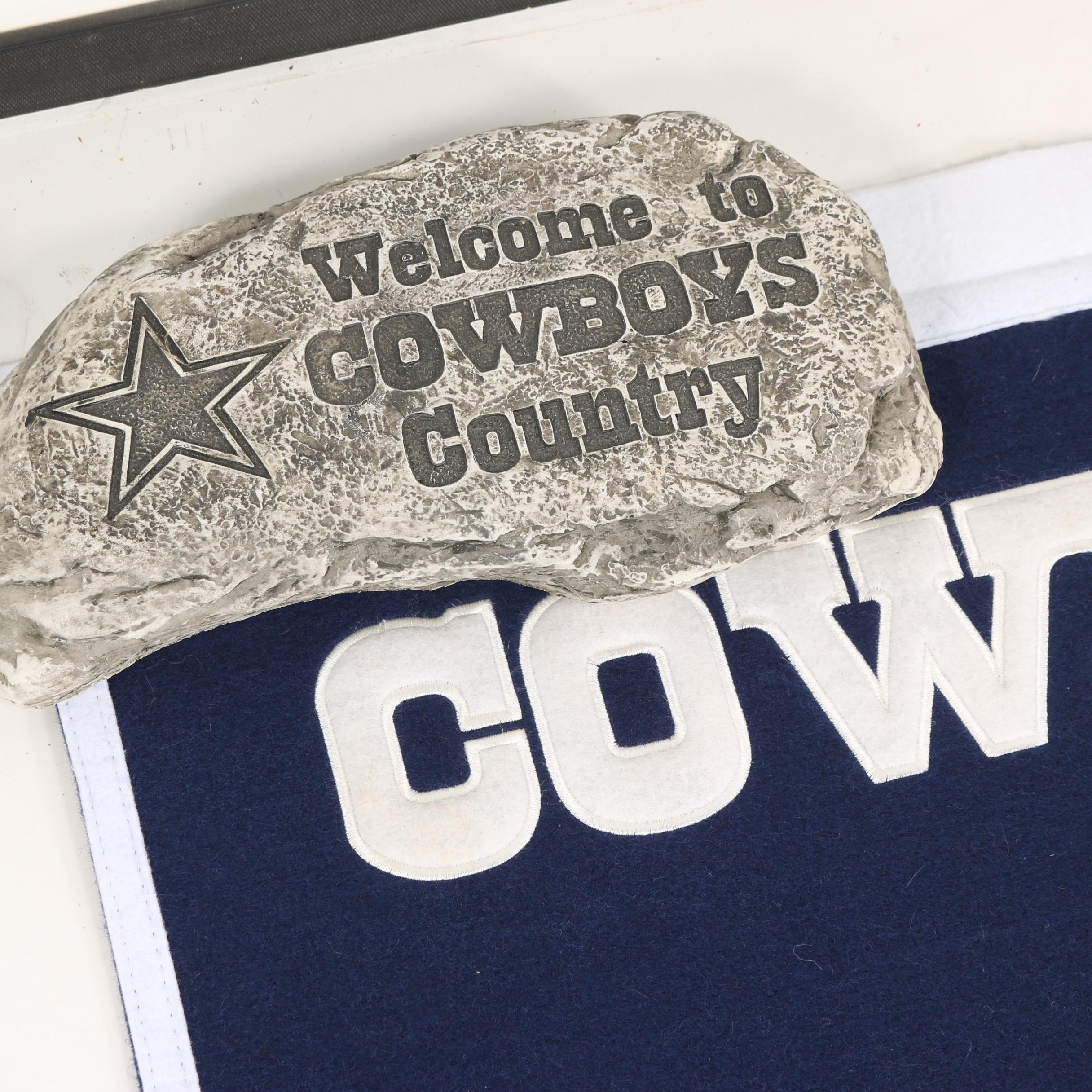 Dallas Cowboys Memorabilia including "Triplets" Framed Photo and Pendants