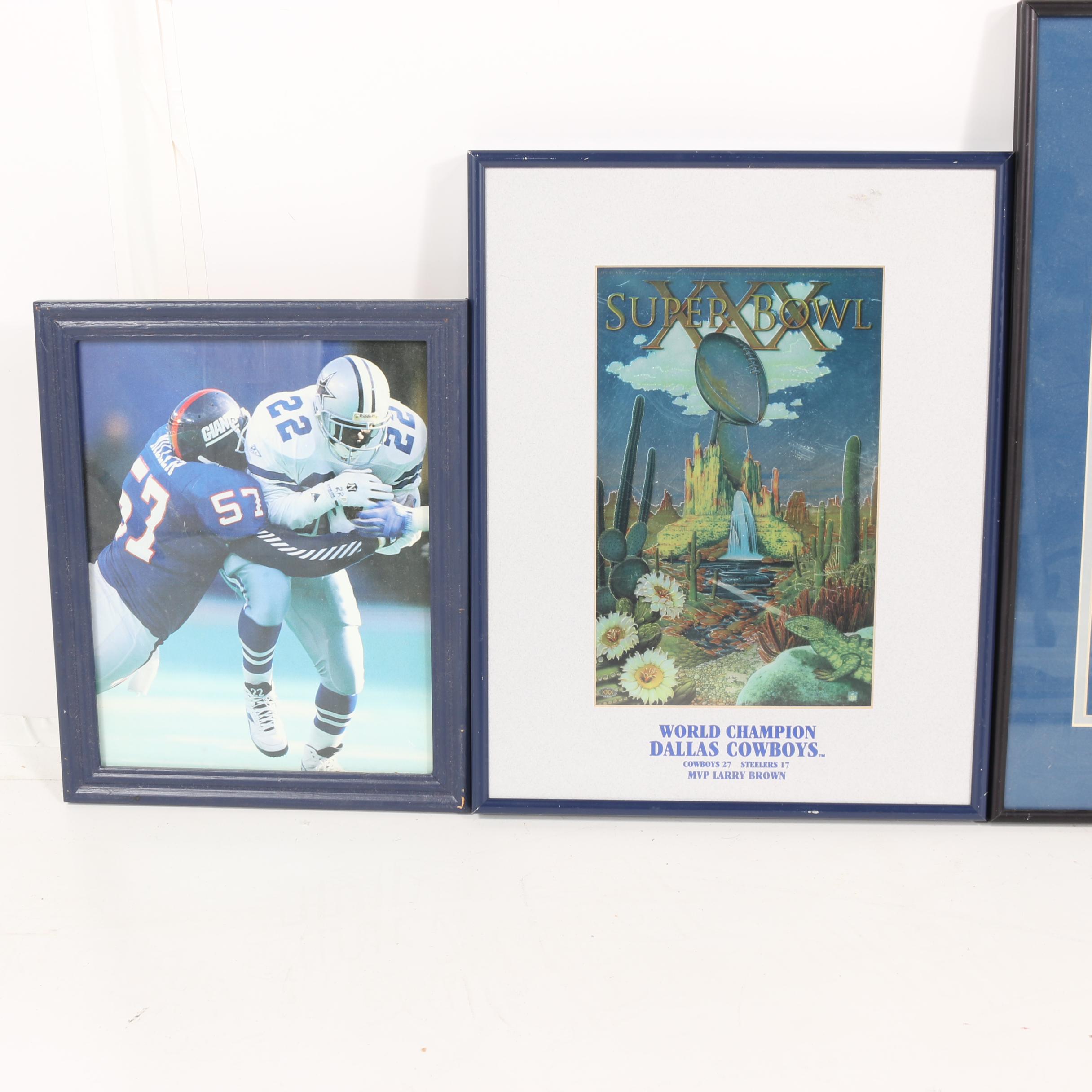 Dallas Cowboys Books with Framed Photos