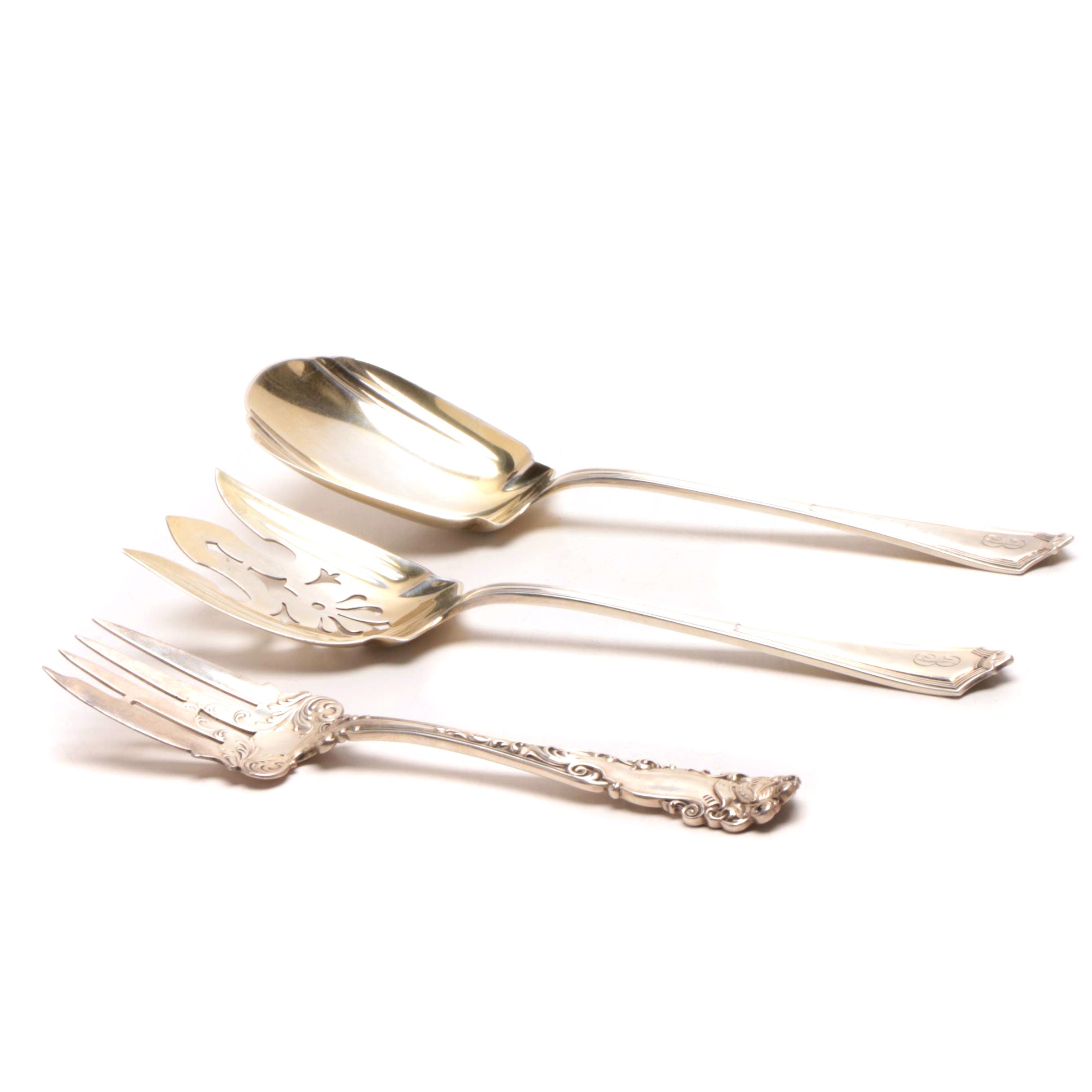 Gorham "Plymouth" and Alvin Mfg. Co. "Edward VII" Sterling Serving Utensils