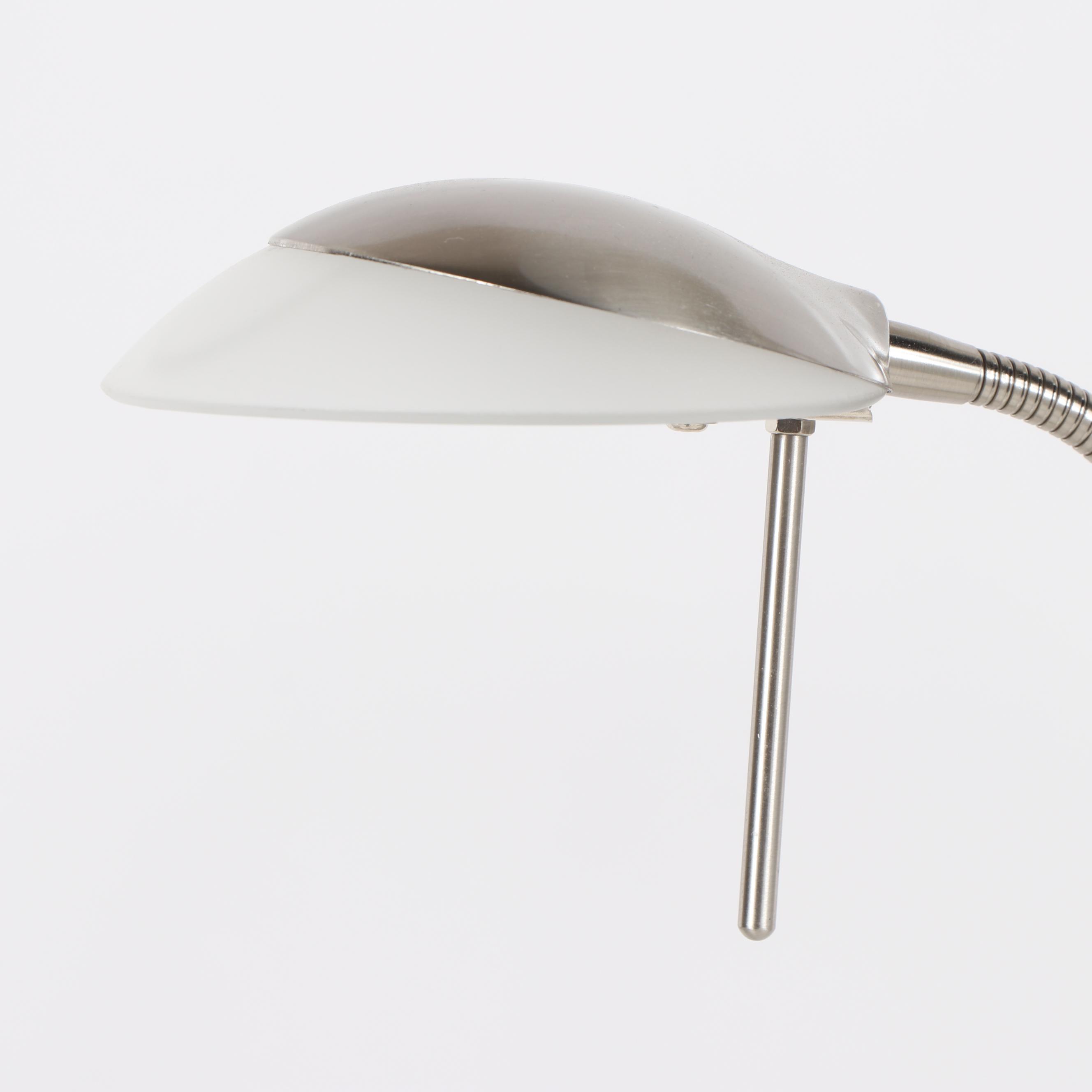 Modern Stainless Steel Three-Light Torchiere Floor Lamp with Adjustable Arms