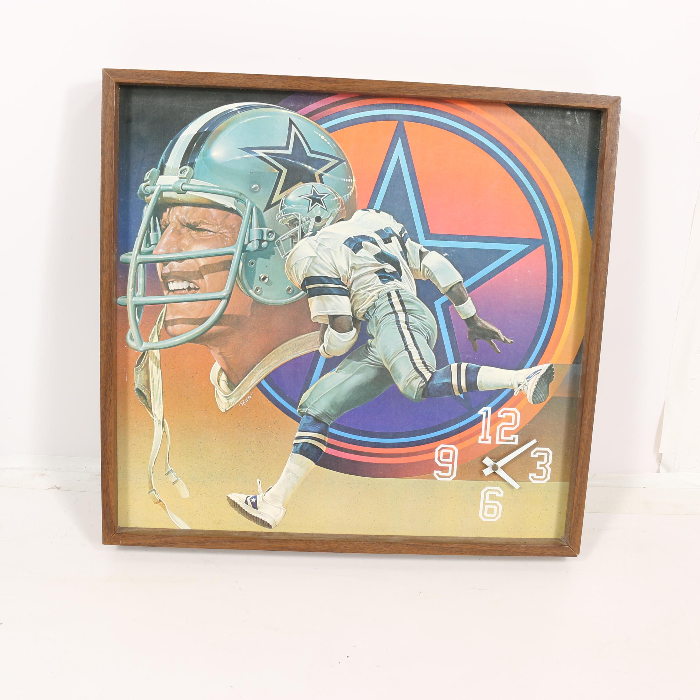 Dallas Cowboy Decor Including Daryl "Moose" Johnston Replica Locker Room Sign