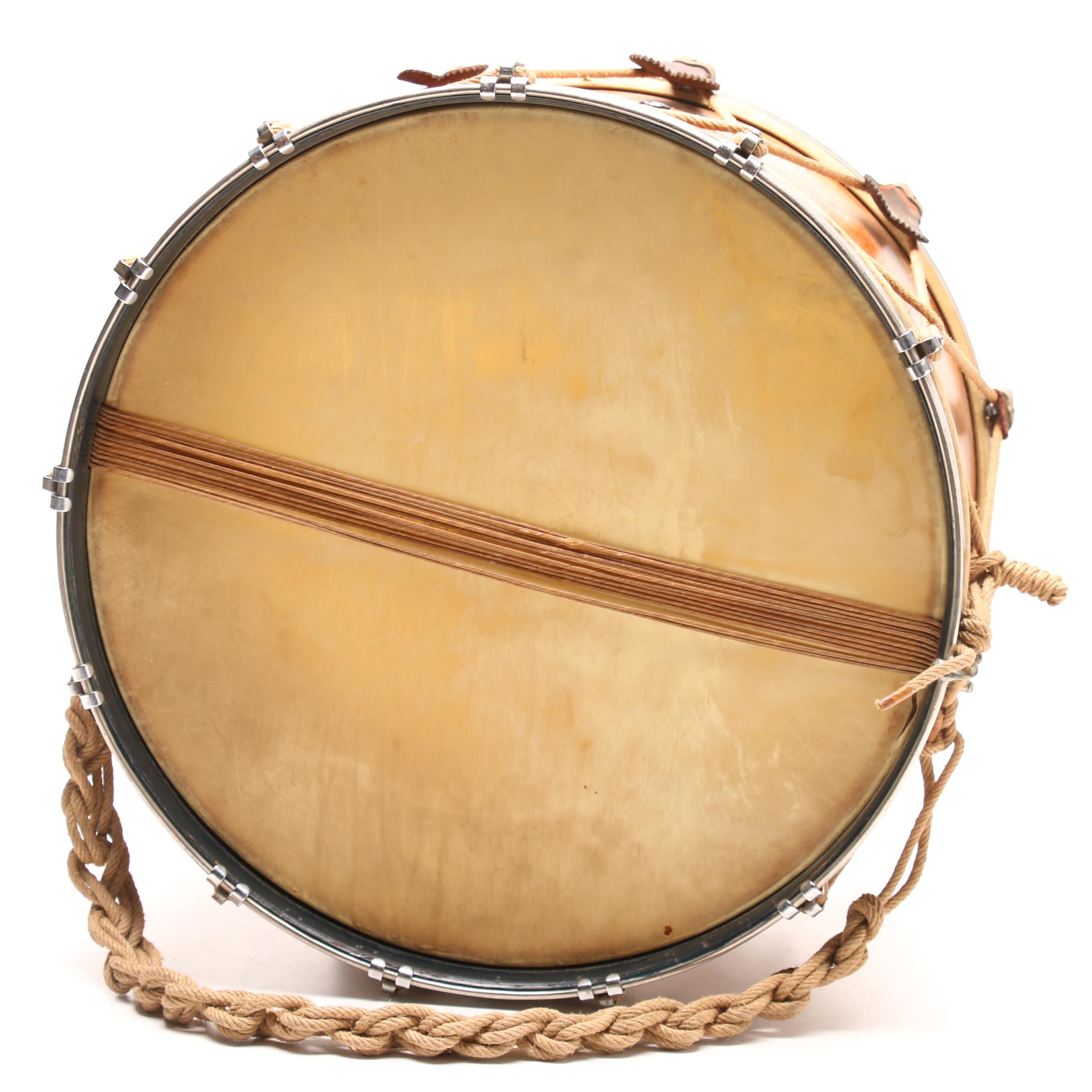 Antique Moeller Rope Tension Marching Band Drum