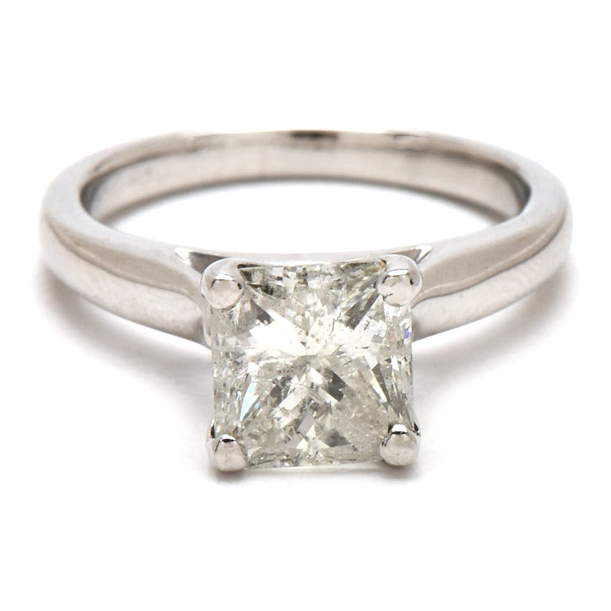 Platinum 2.01 CT Diamond Solitaire Ring