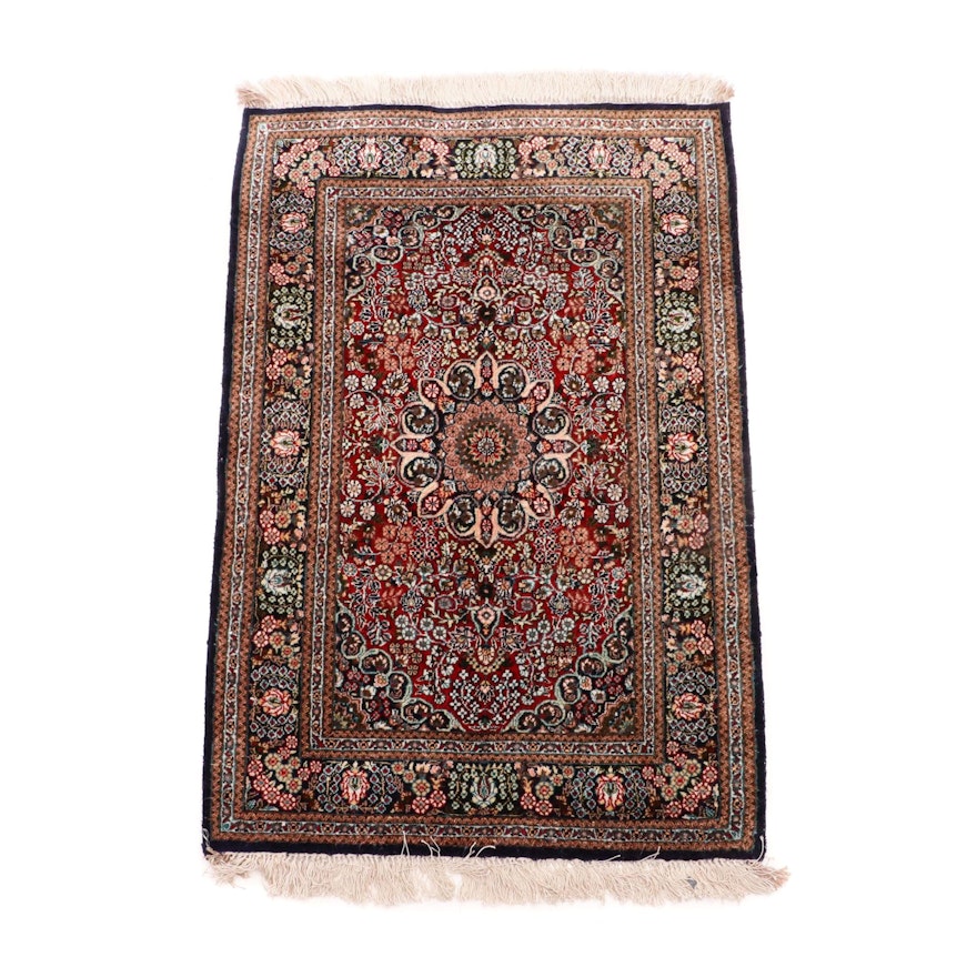 Hand-Knotted Sino-Persian Silk Accent Rug